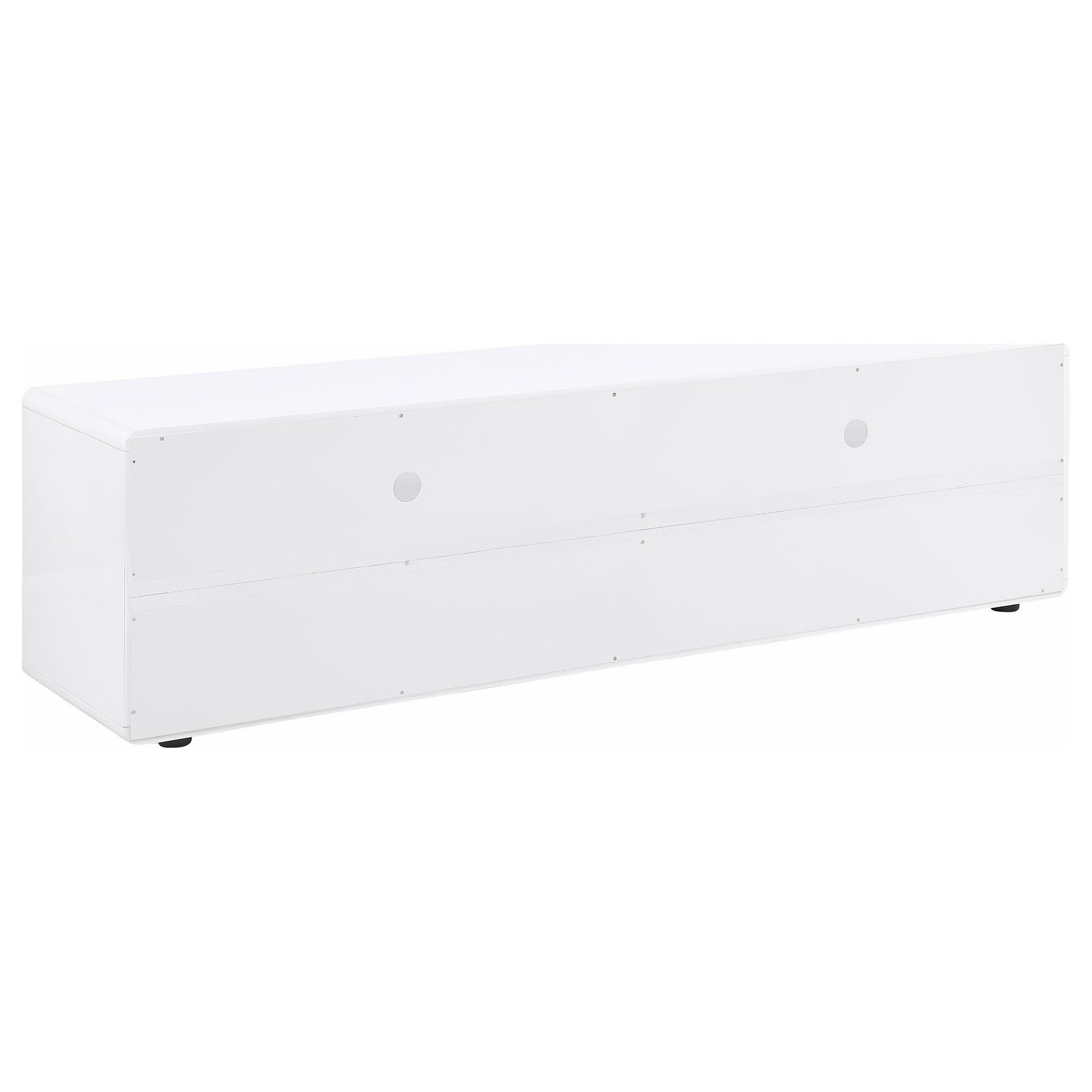 Ellice TV stand assembled in living room