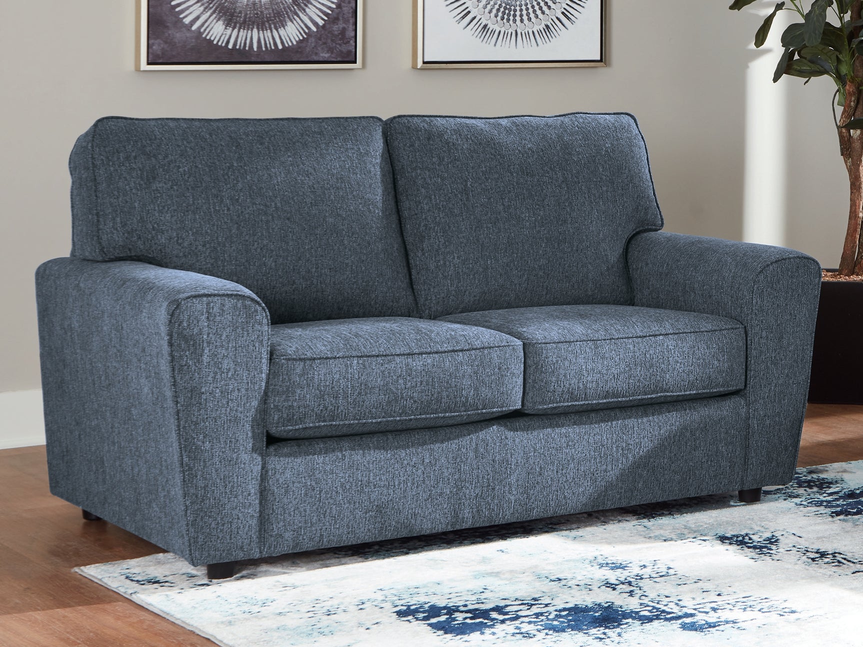 Twin Harbor Ink Loveseat by Ashley viewed from front angle