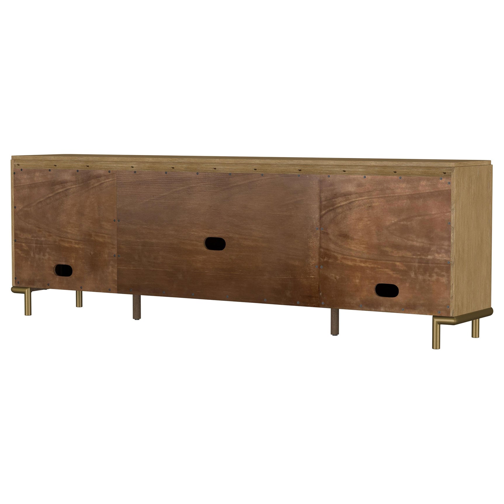 Storage compartment inside Arini TV Stand door