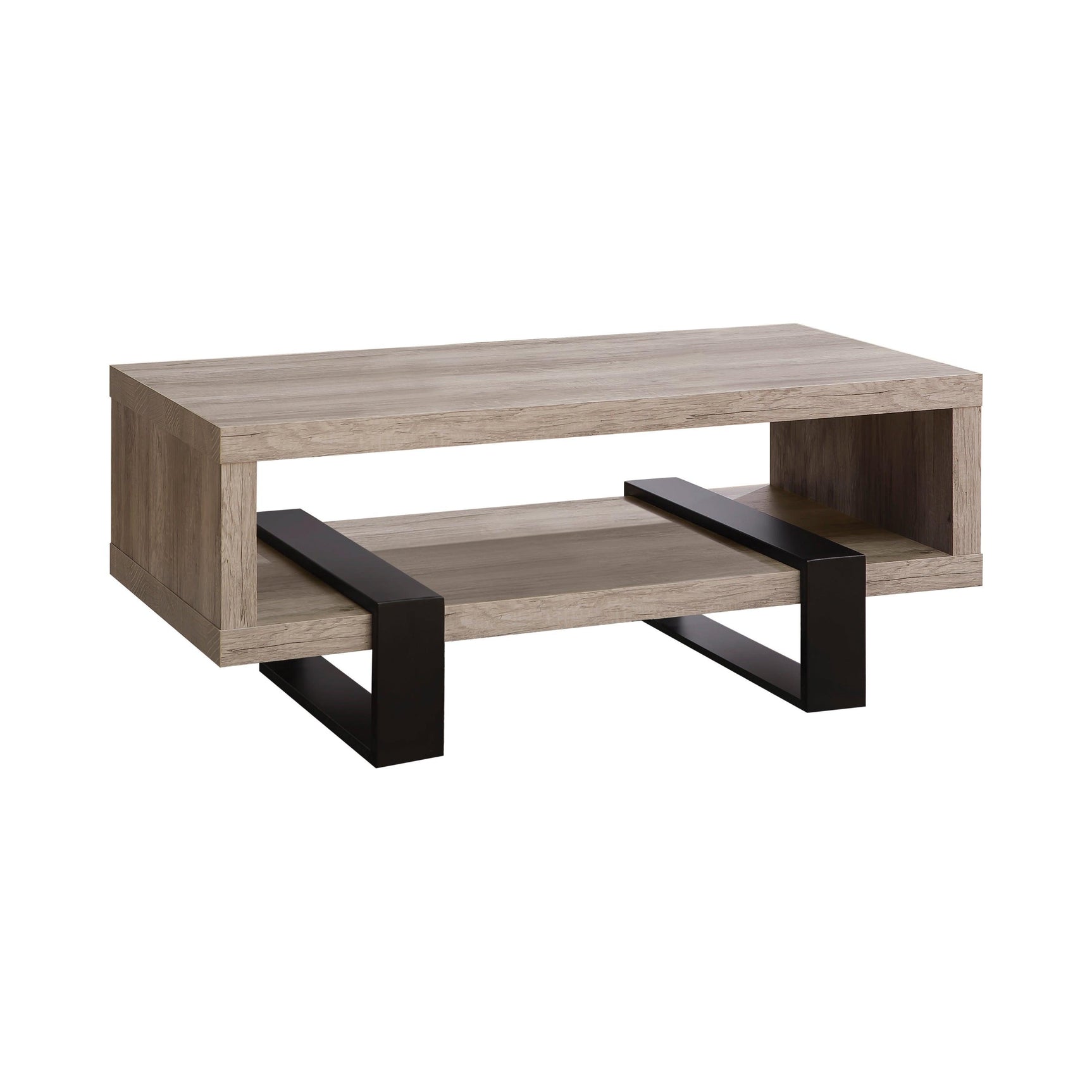 Dinard coffee table shelf detail with books