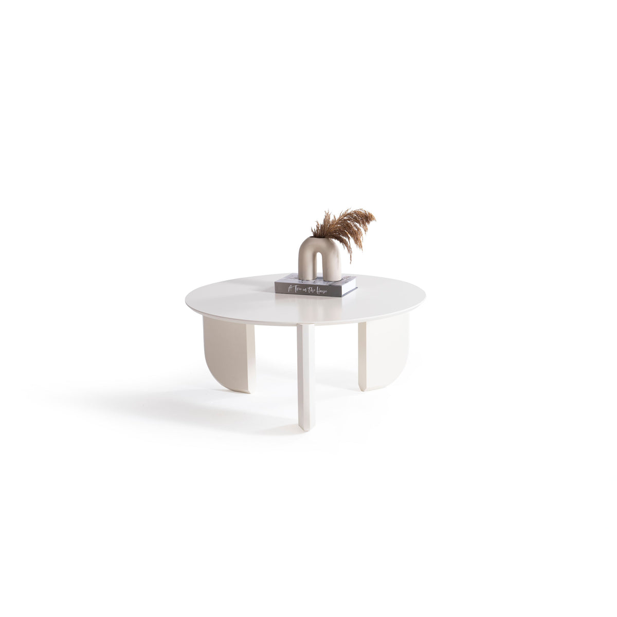 Olena cream medium coffee table front view
