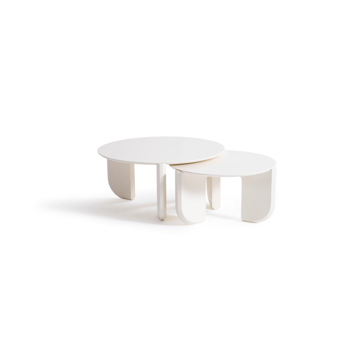 Olena cream two tables side by side