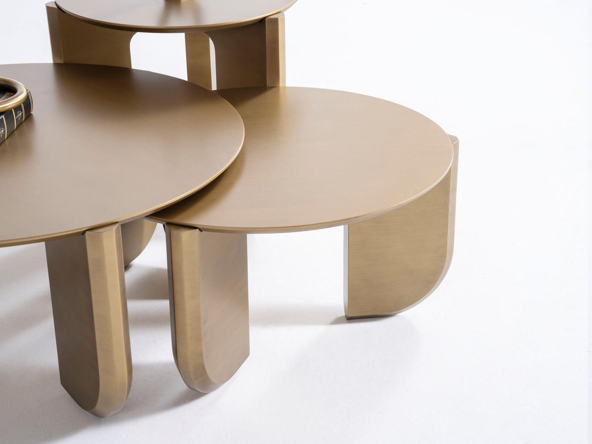 Olena Gold medium square coffee table top view