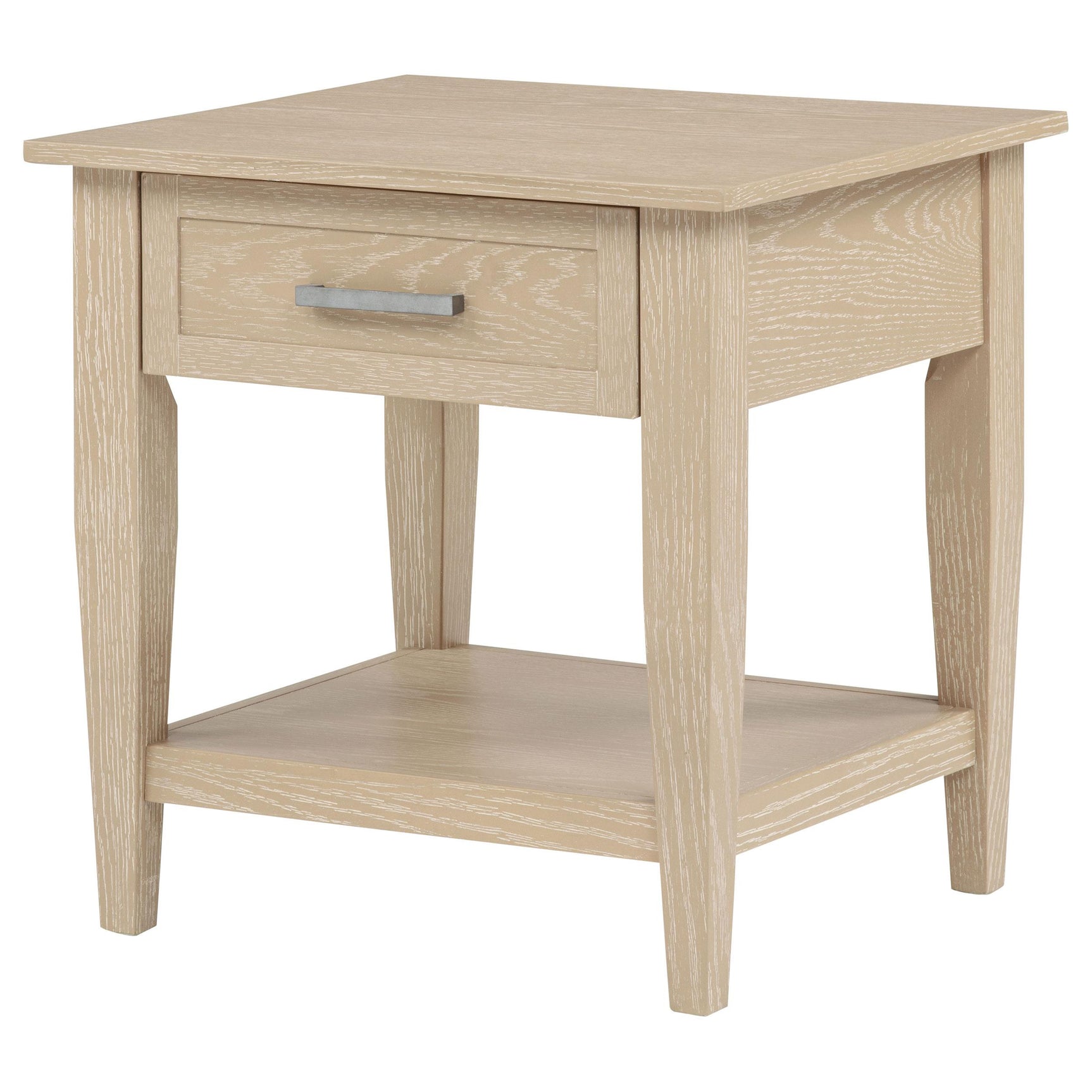 Lindenton Blonde Wood 1-Drawer Occasional Side Table front view