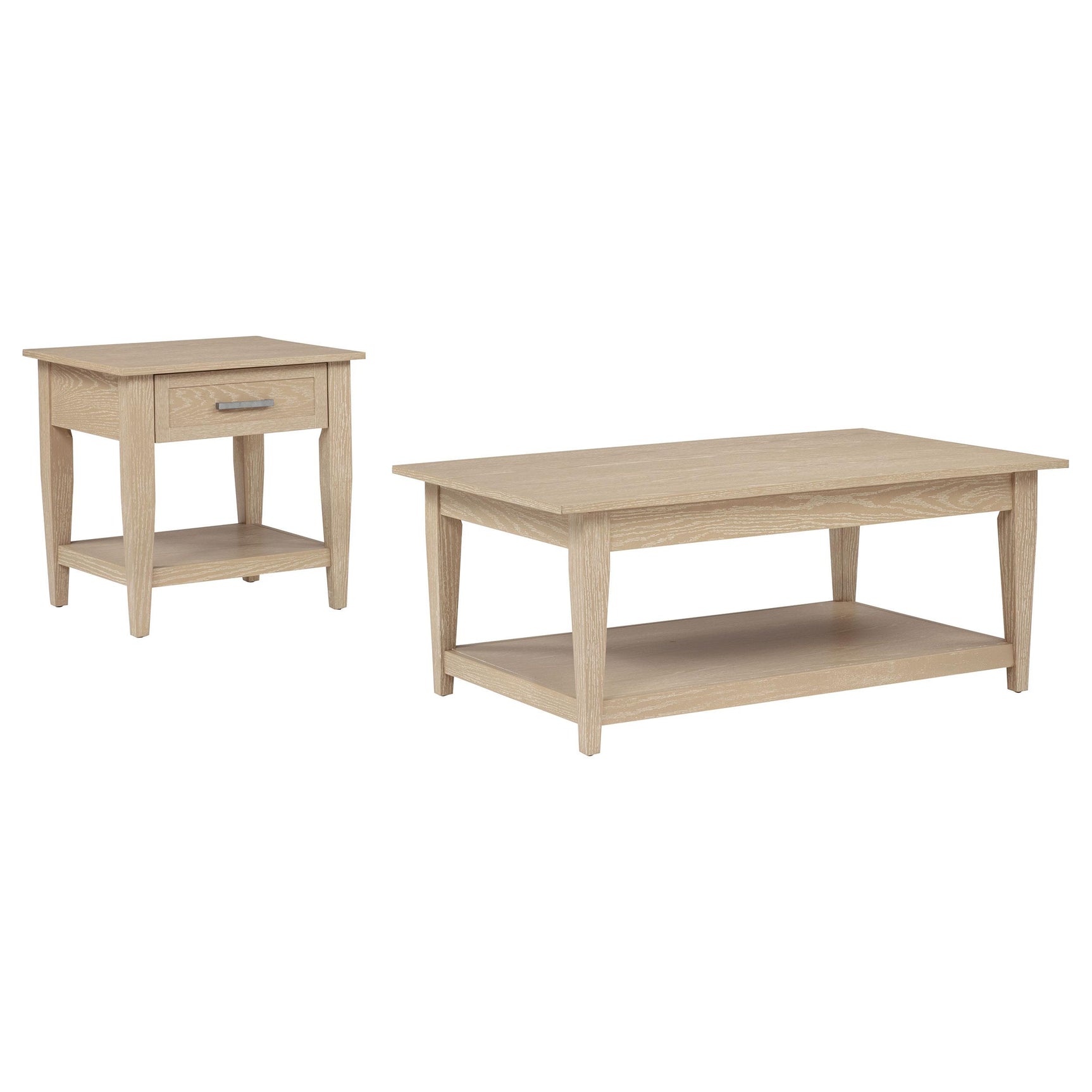 Lindenton end table with open lower shelf