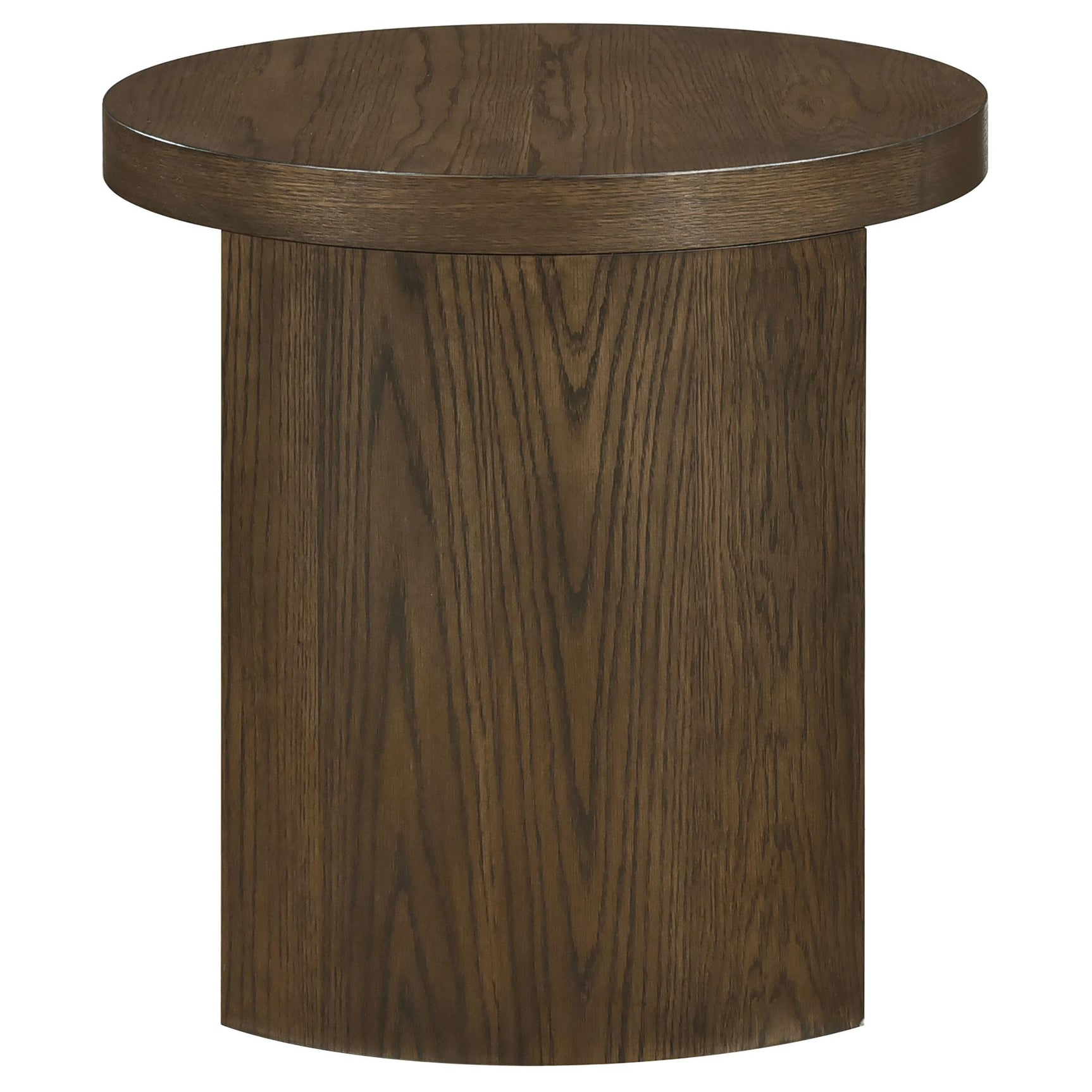 Detail of square edge tabletop on end table
