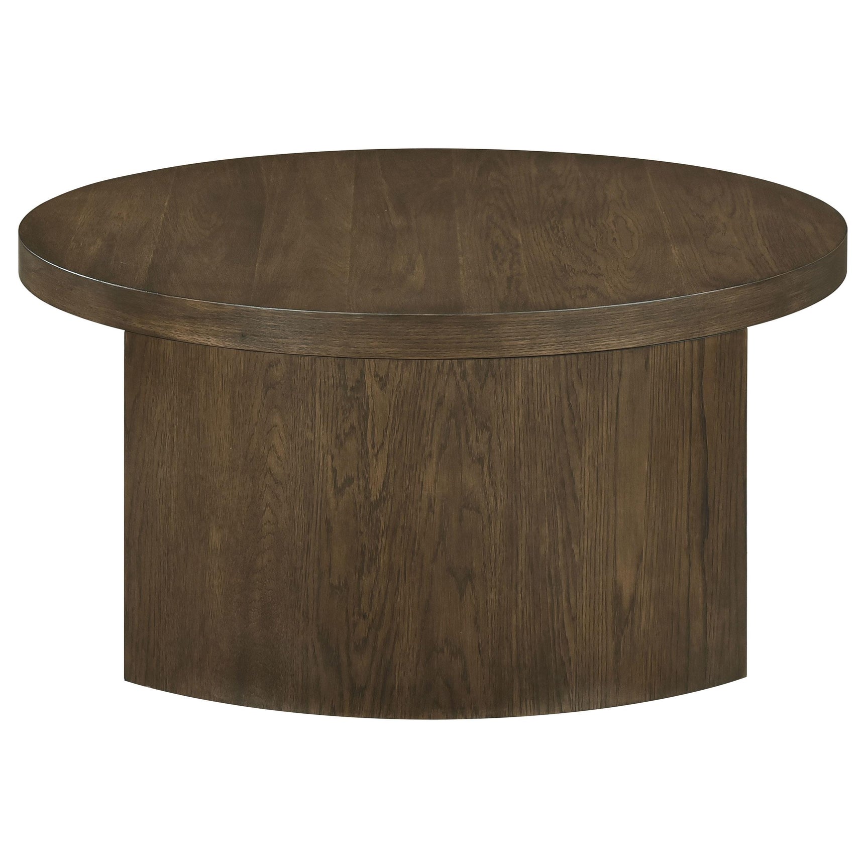 Sweeney dark walnut coffee and end table set front view