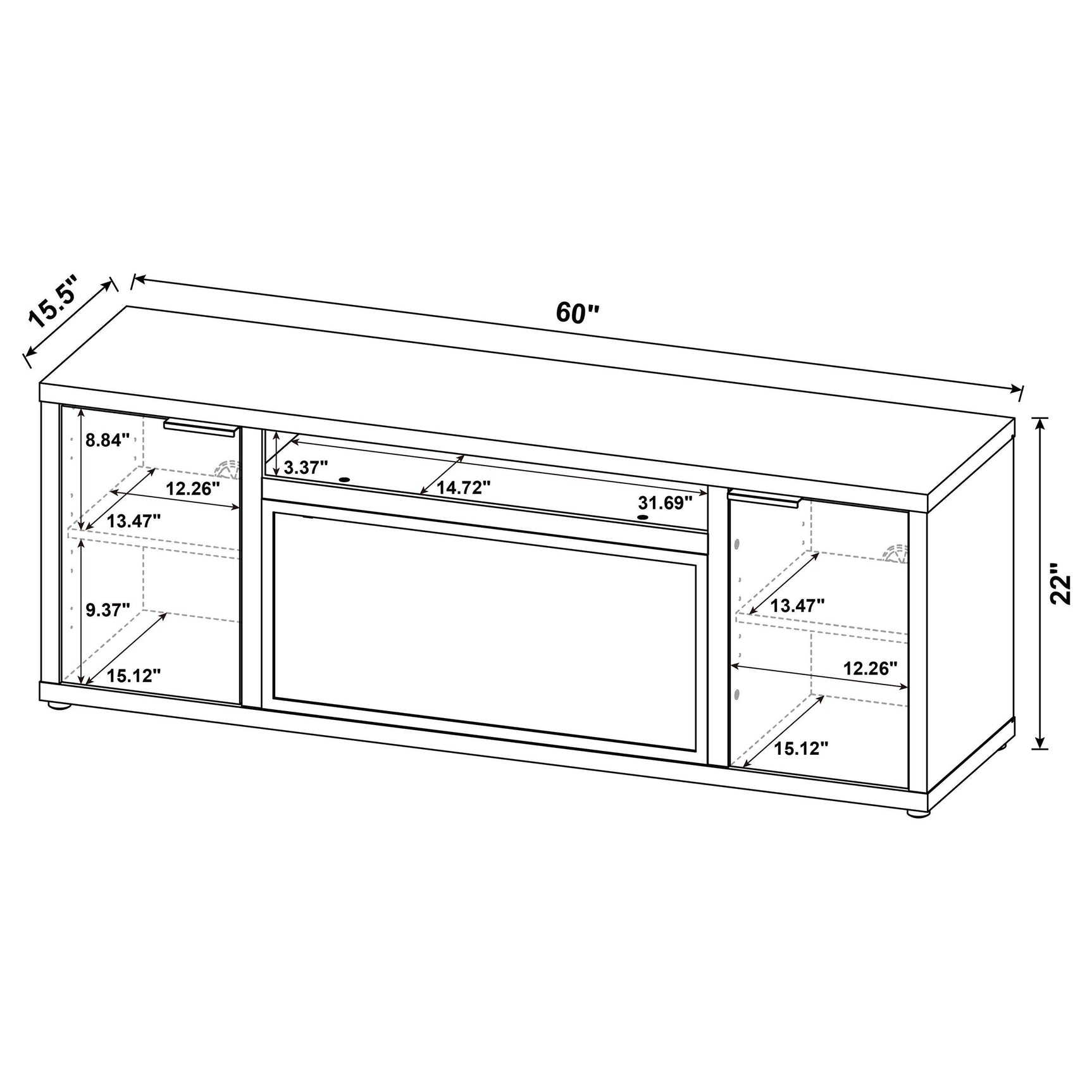 Fuller console plastic glide levelers underneath