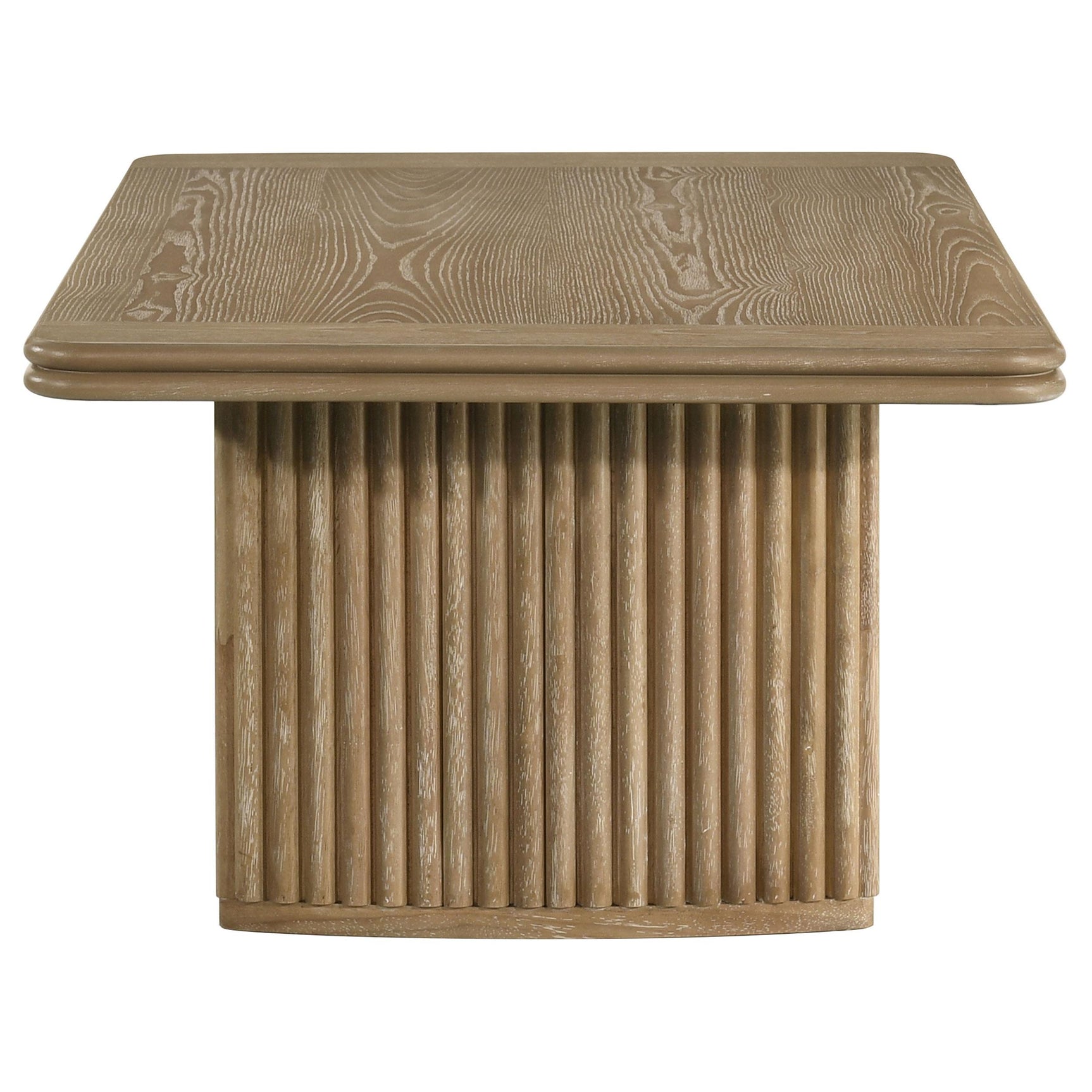 Reeded detailing on table pedestals