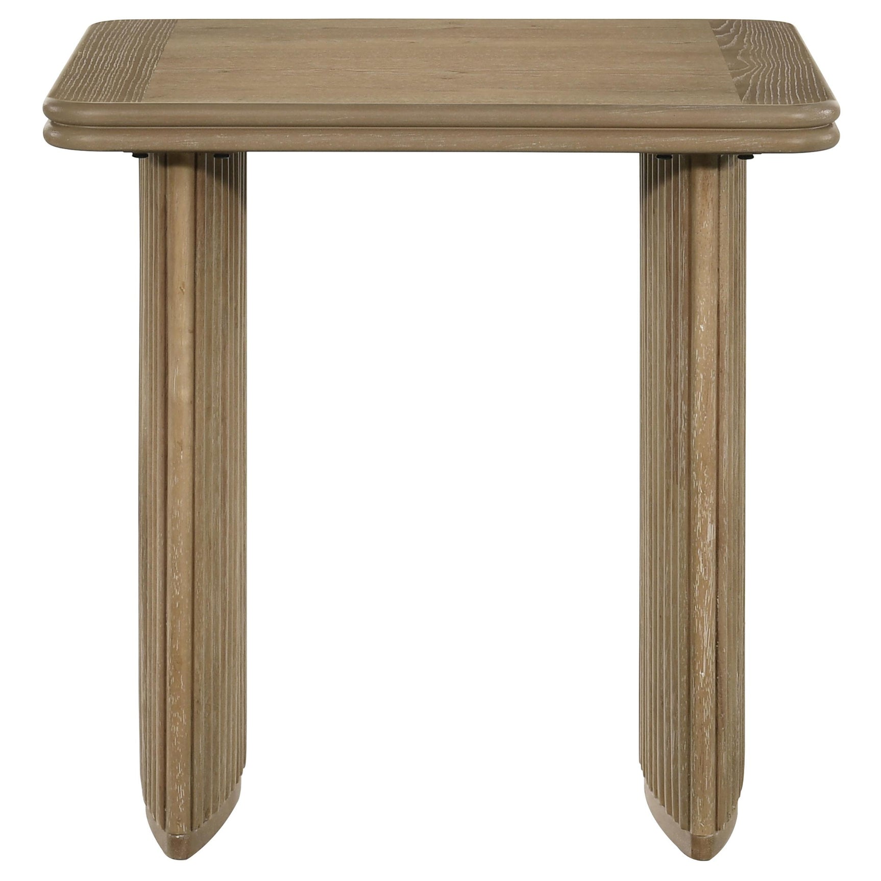 Close-up of wood grain texture on coffee table top