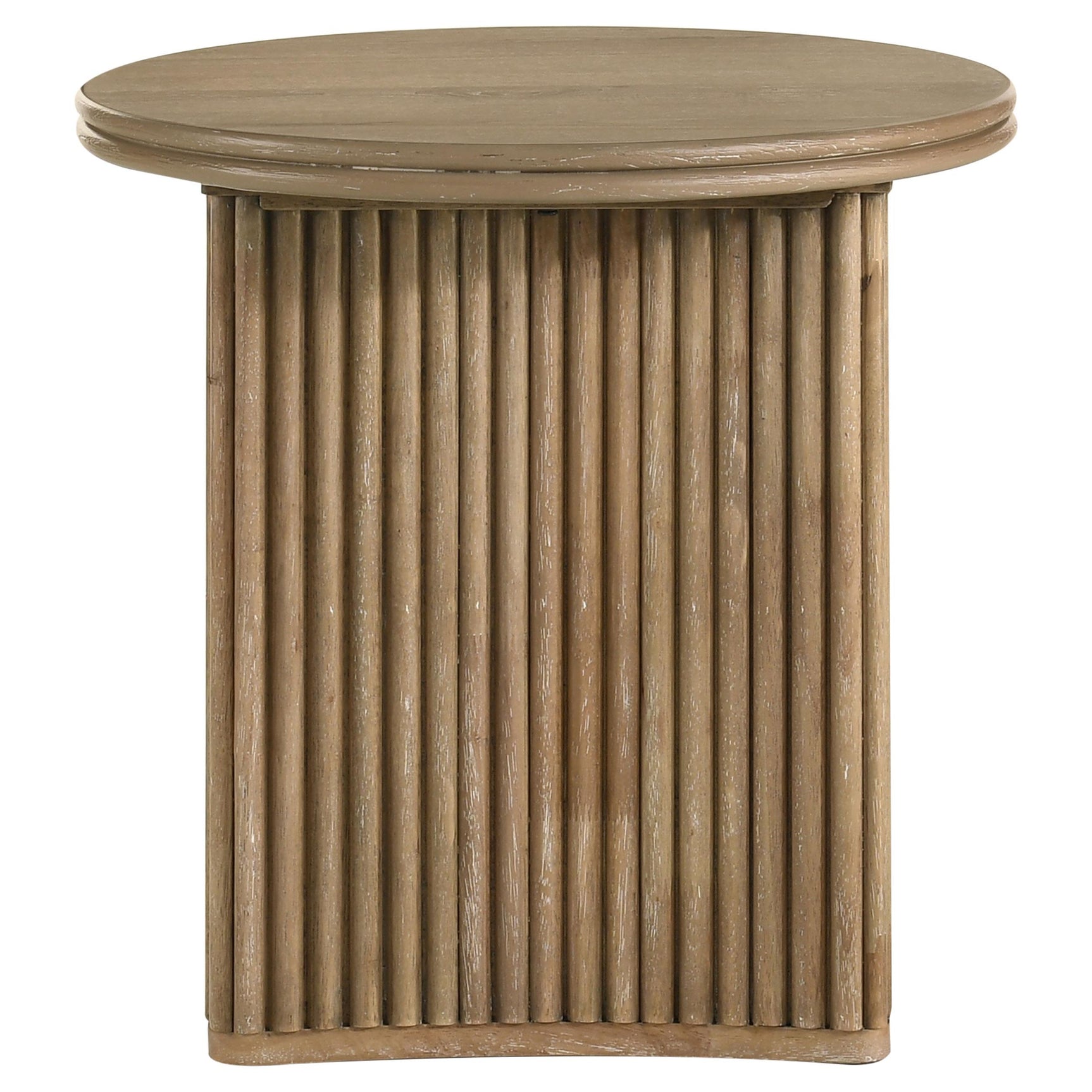 Vertical reeding detail on Adina table base