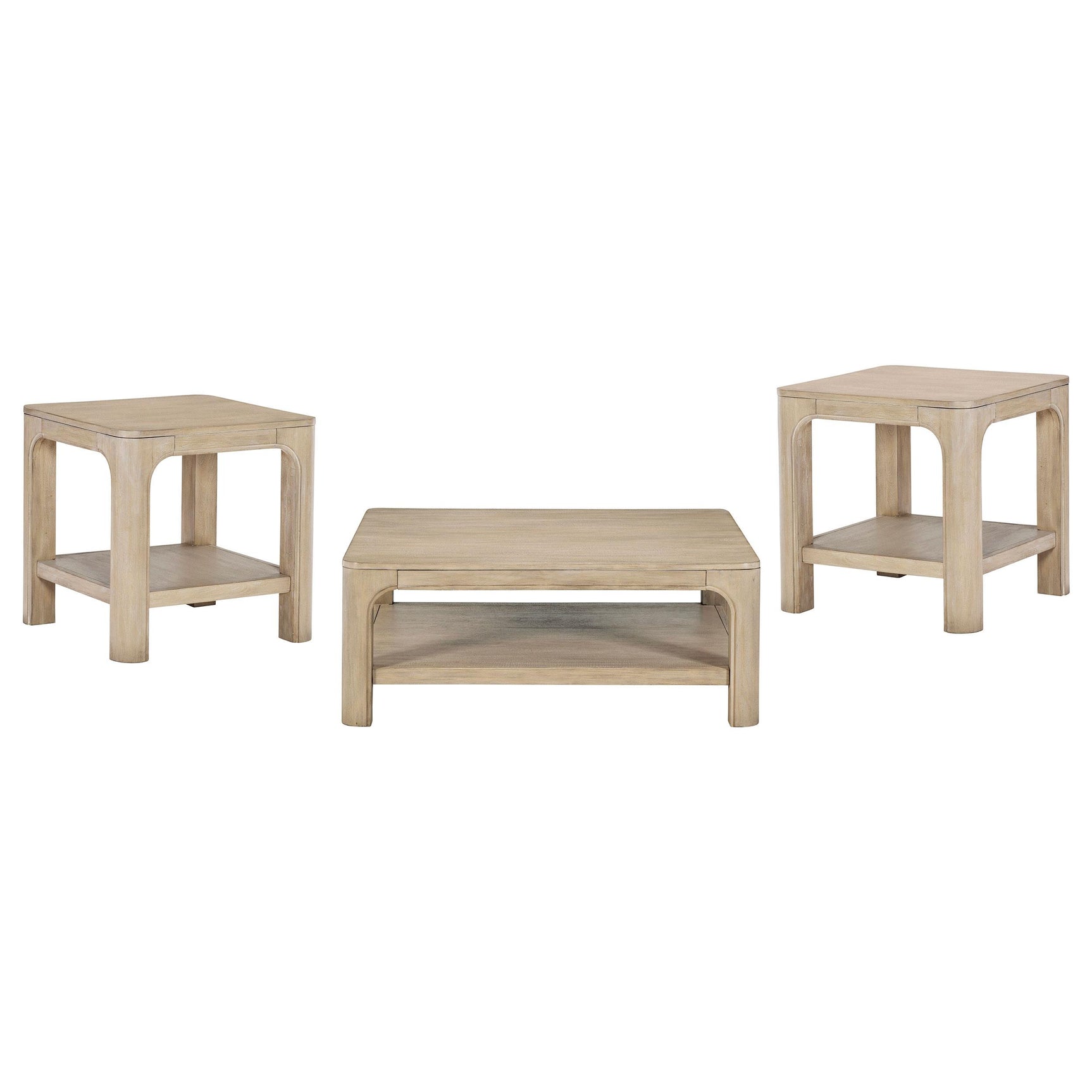 Solano coffee table open shelving detail