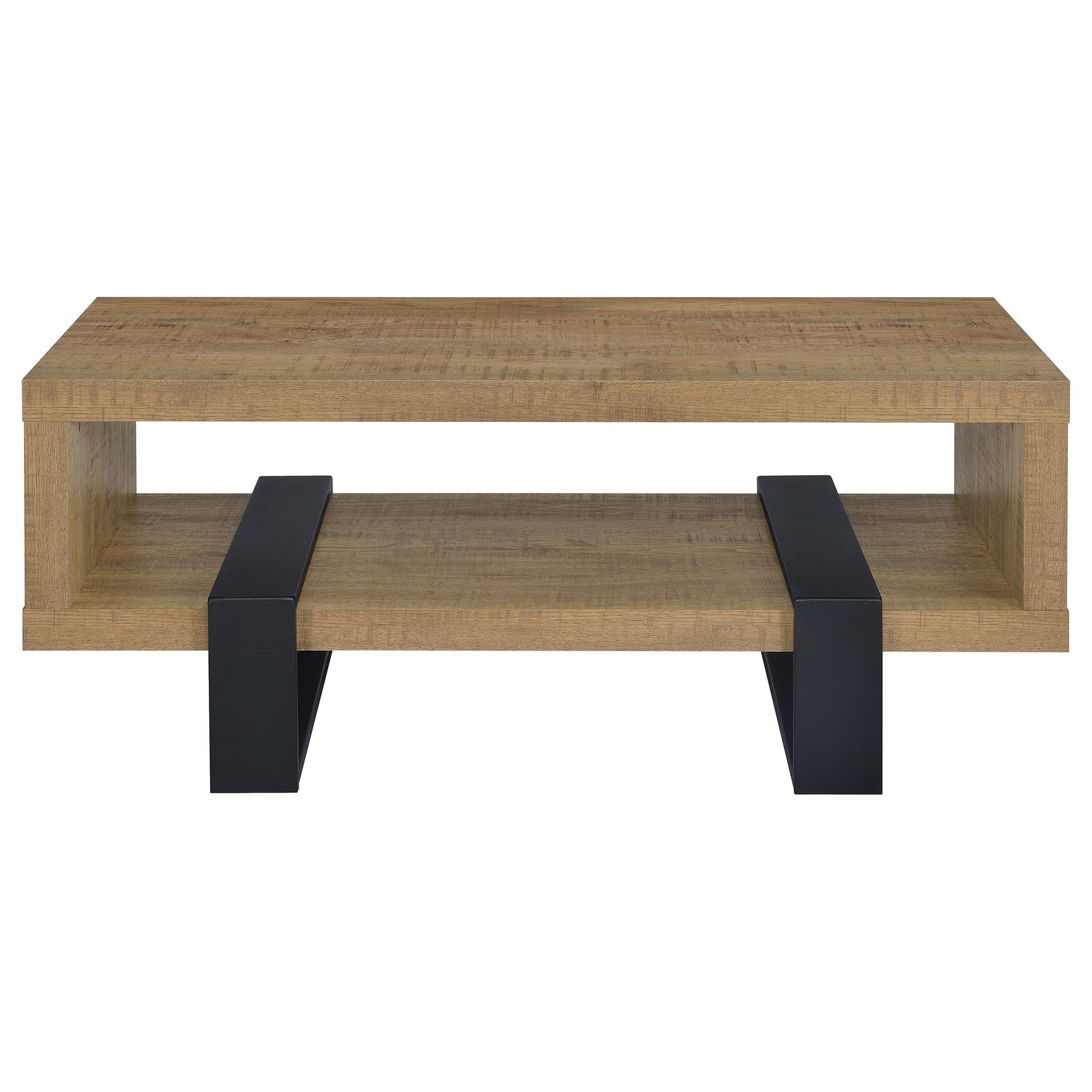 Open lower shelf detail of Dinard coffee table