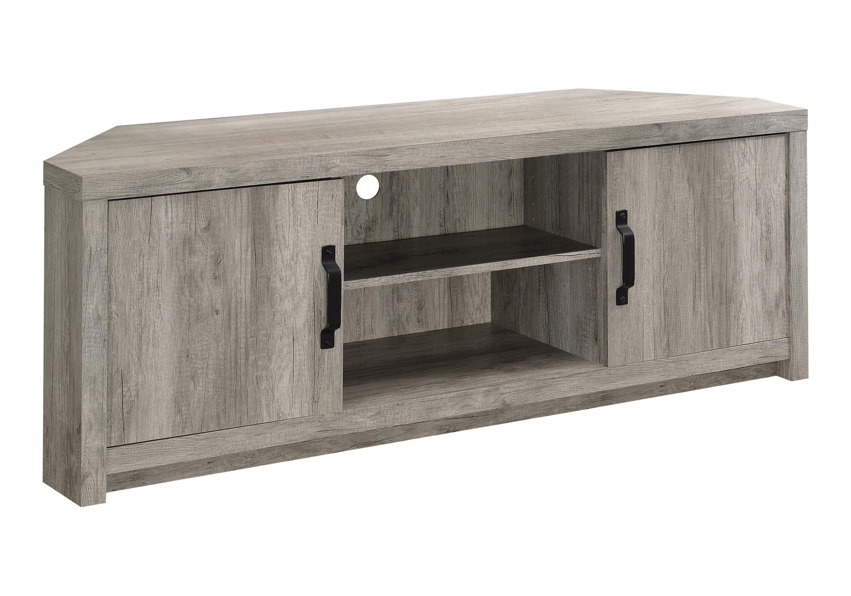 Englewood 2-Door Tv Console With Adjustable Shelf Grey Driftwood - Ella Furniture