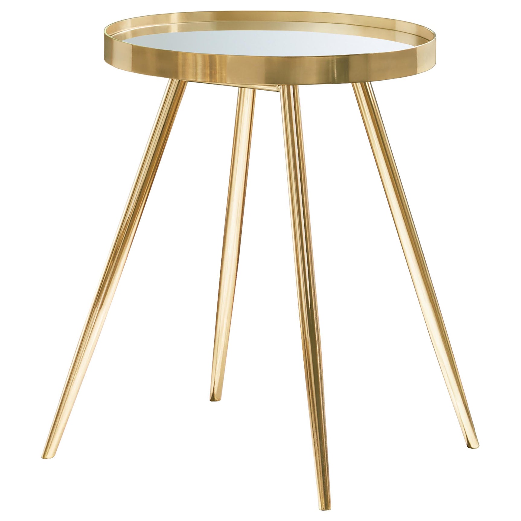Smaller round nesting table fitting under the coffee table