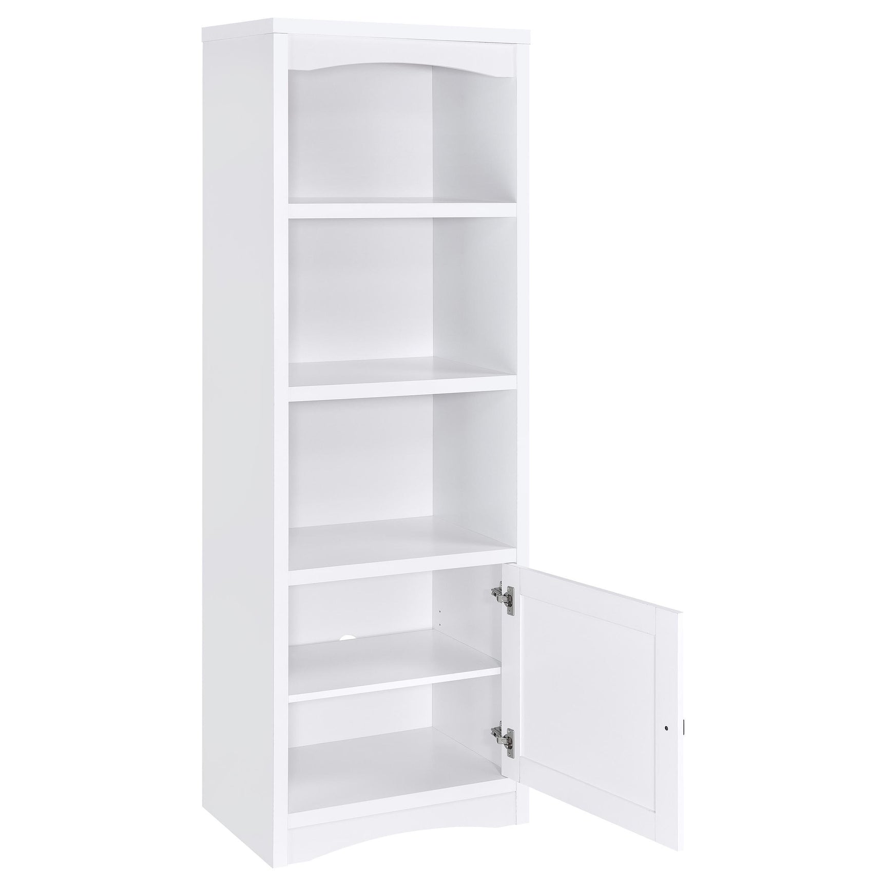 Laughlin white 3-piece entertainment center frontal view