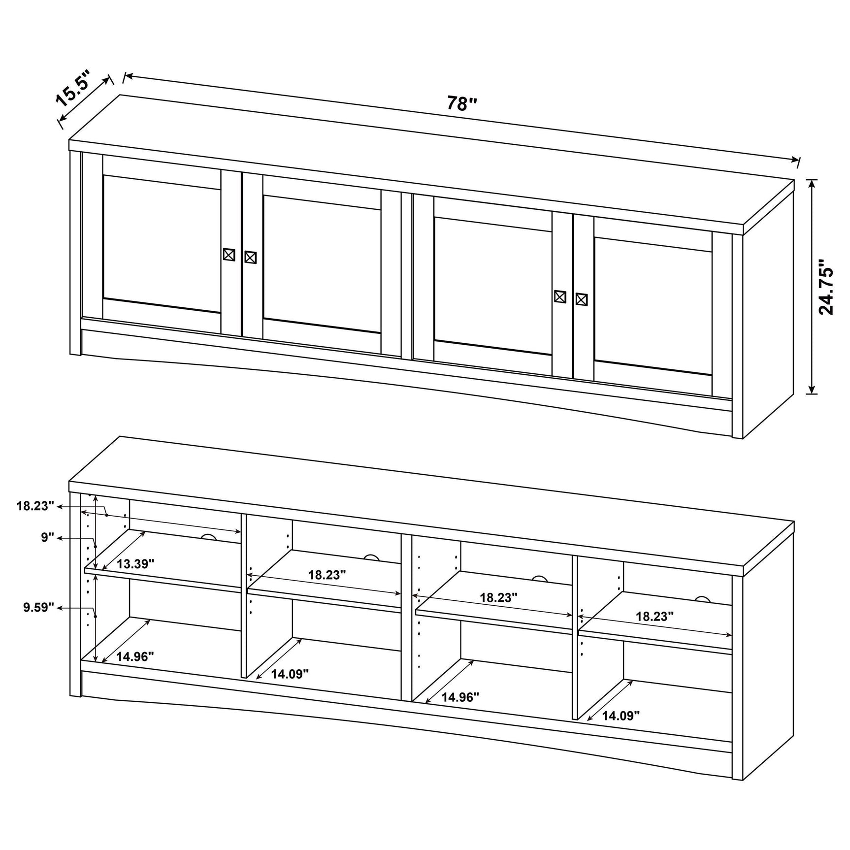 Full assembled Laughlin entertainment center
