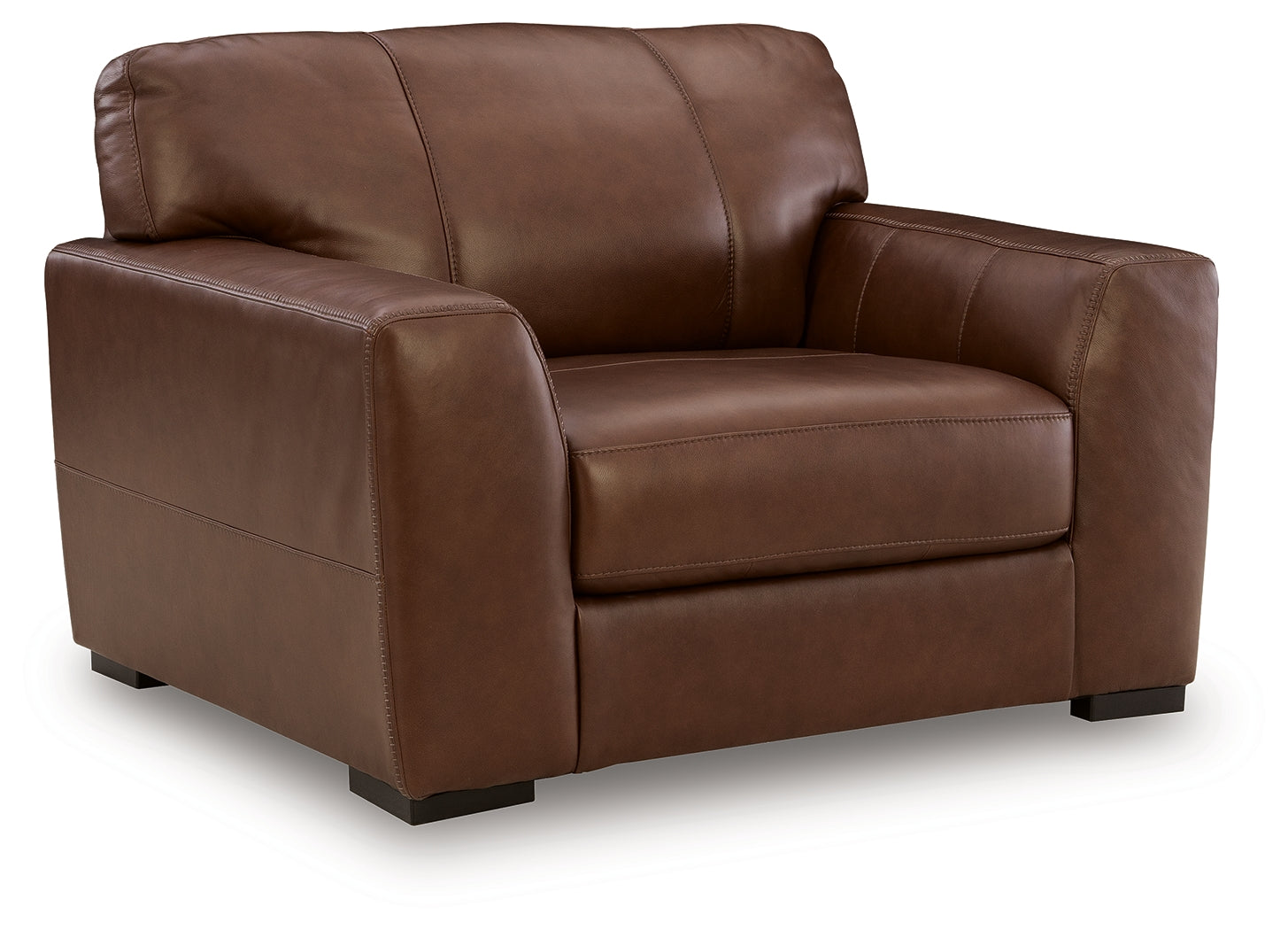 Brogliano Canyon oversized leather chair head-on front view