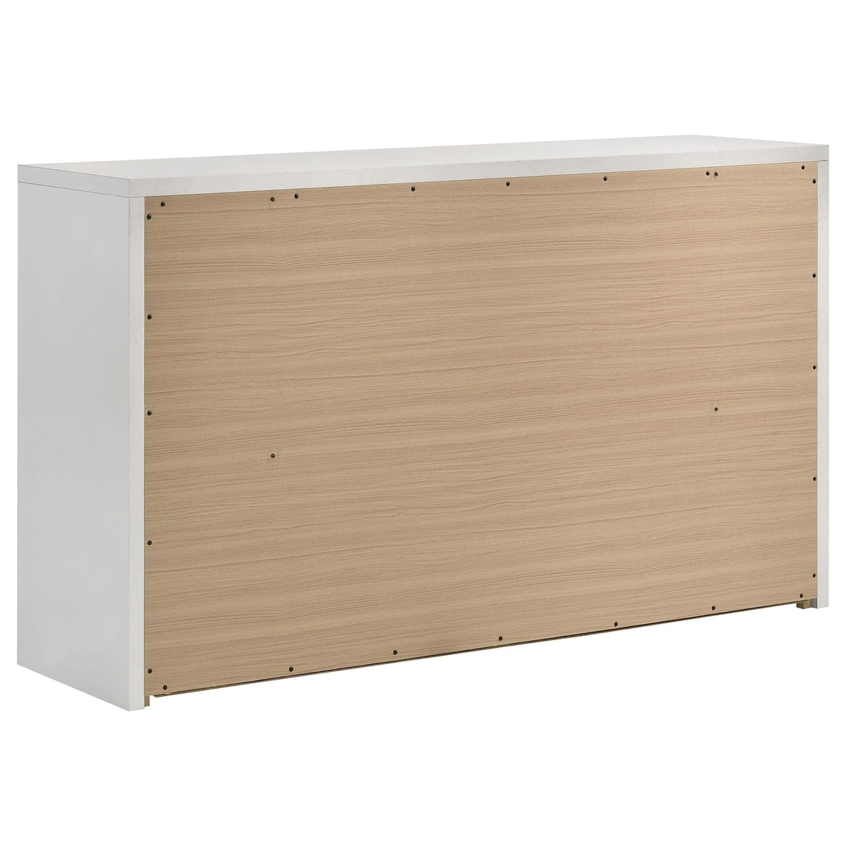 Viana 6-Drawer Bedroom Dresser White High Gloss — product image 6