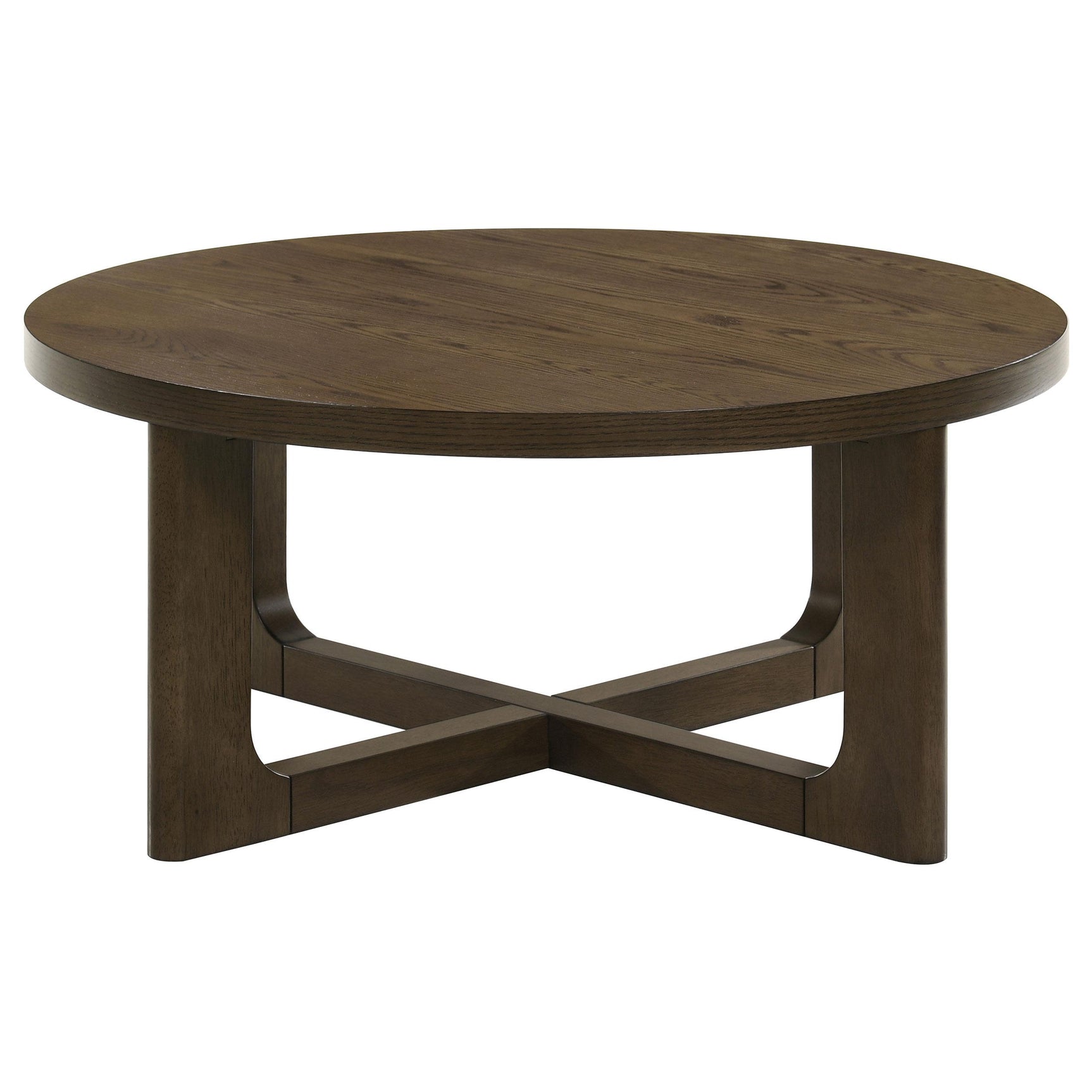 Close-up of white oak veneer wood grain on Kessler coffee table top