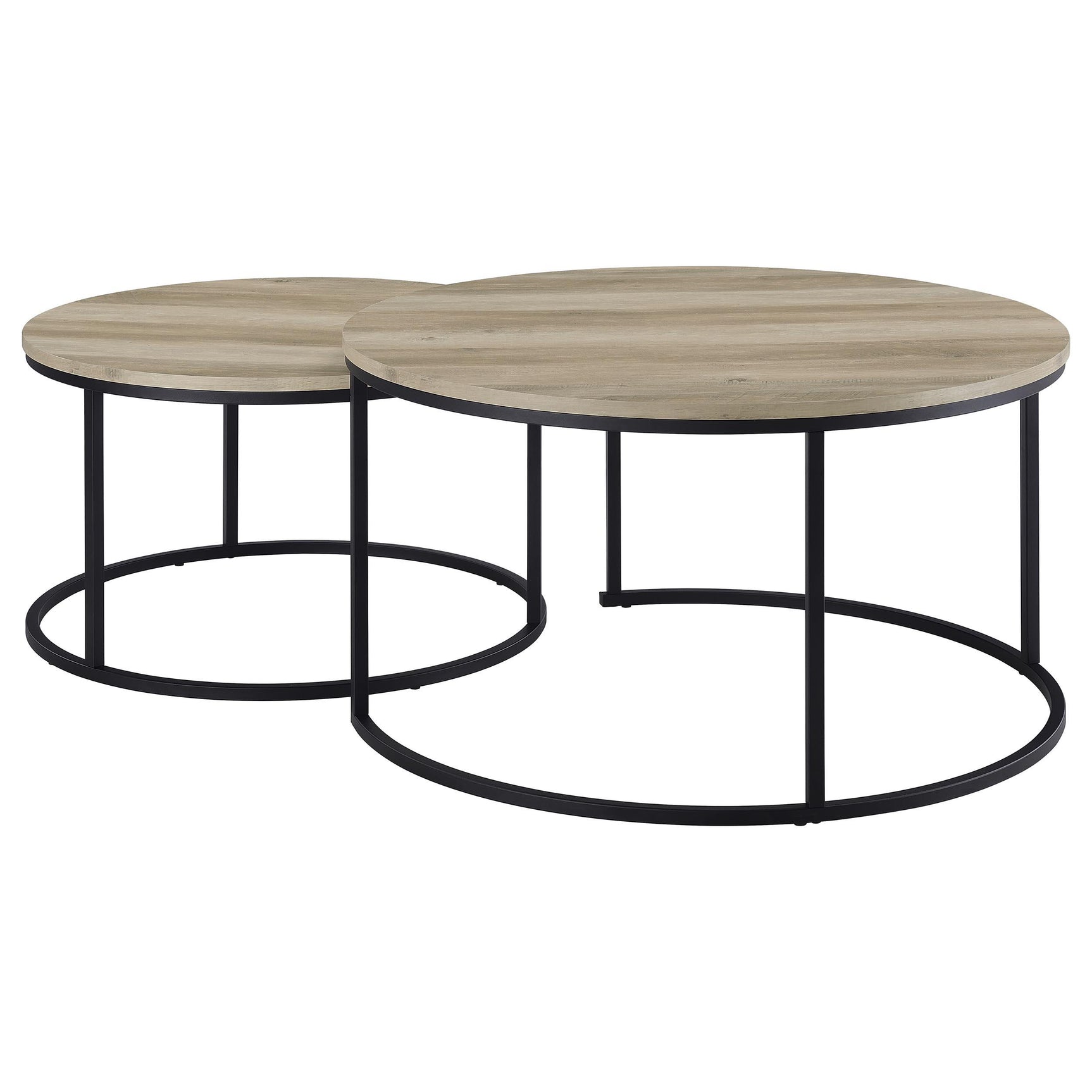 Metal base detail of Lainey nesting coffee tables