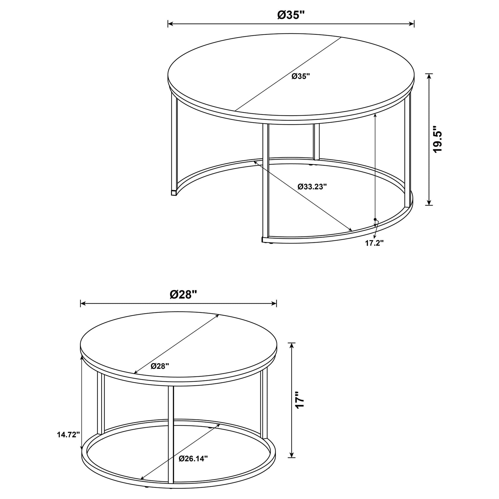 Assembly required label on Lainey coffee table packaging