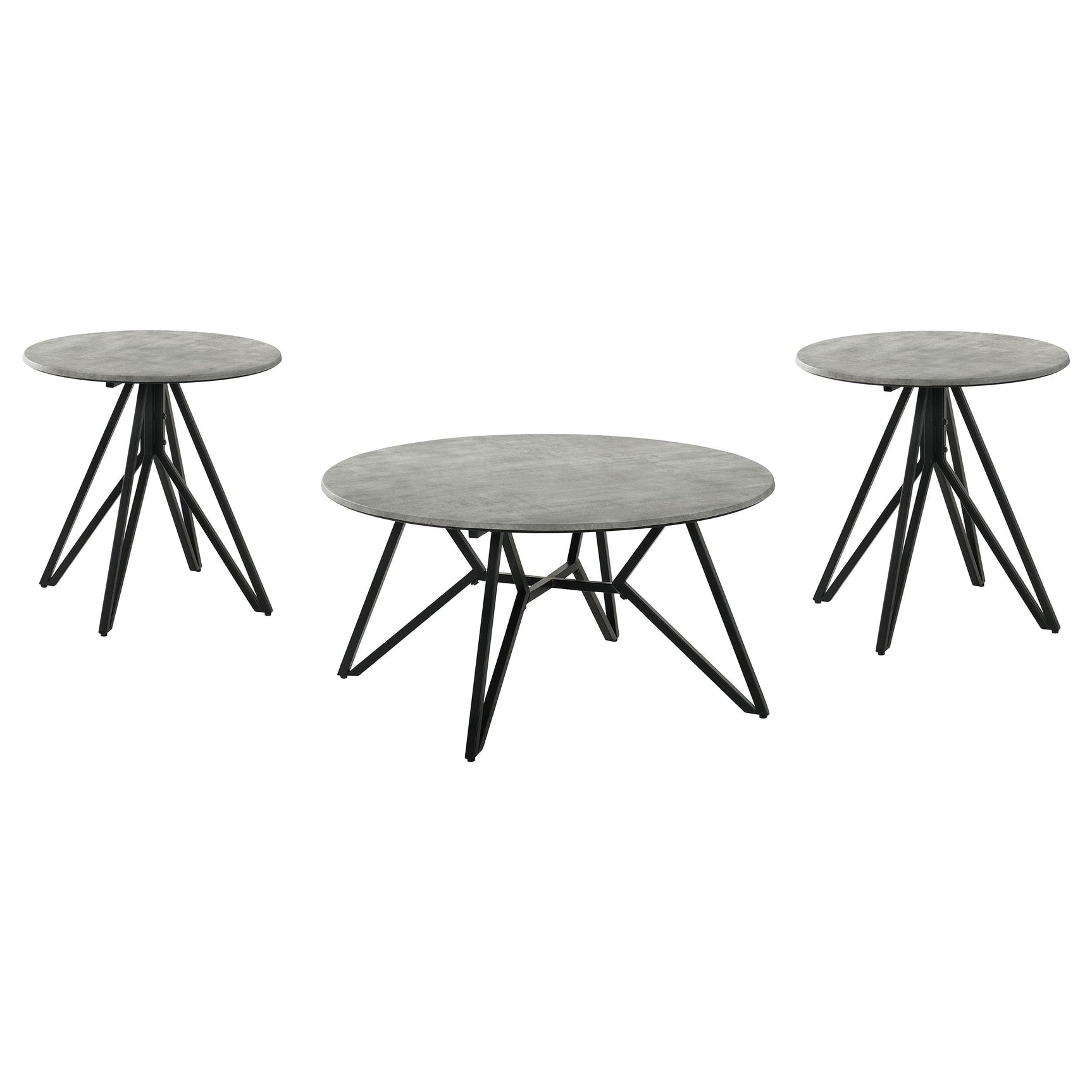 Close-up of Hadi coffee table top with sandy textured faux cement surface