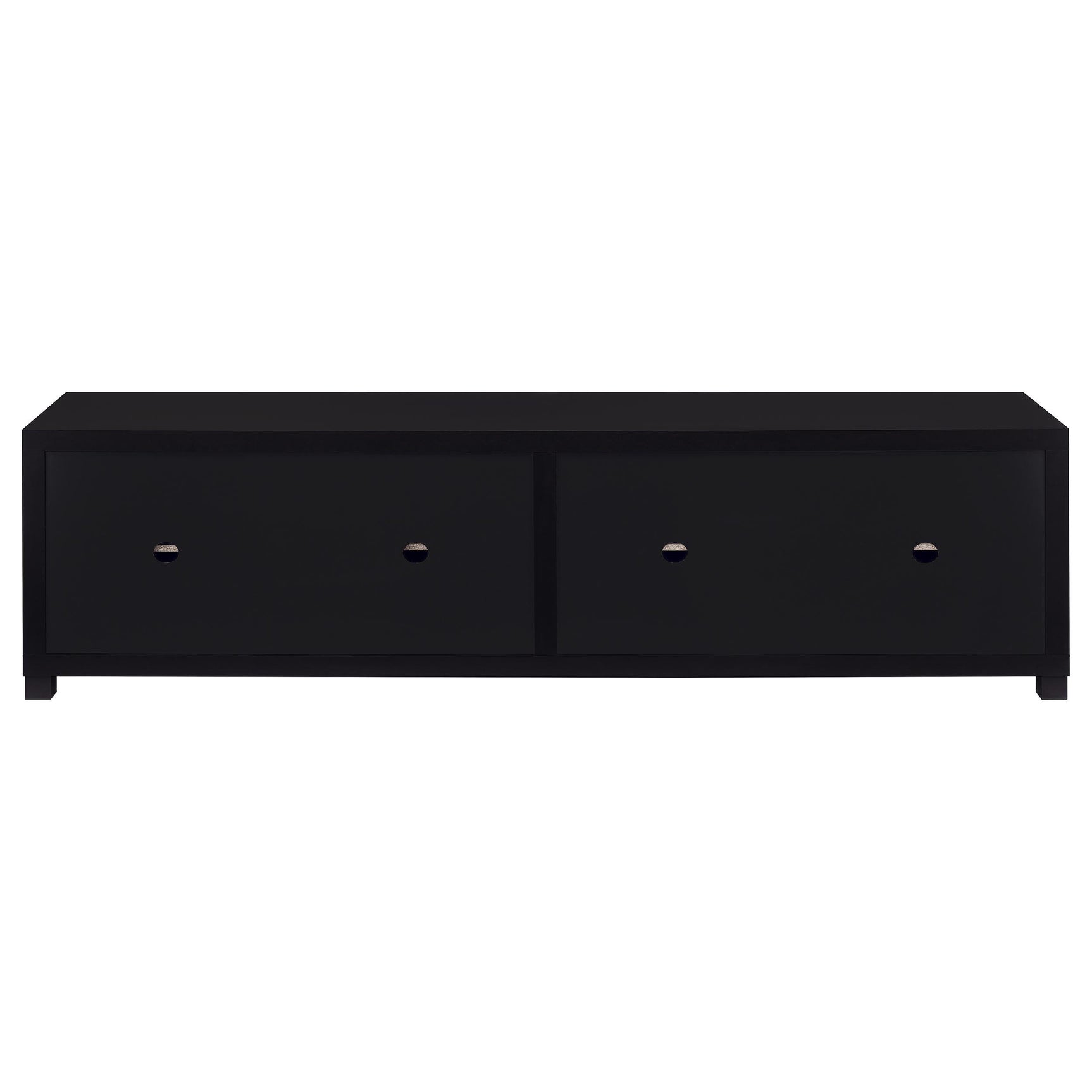Jupiter Entertainment Center black 3-piece set with 79-inch TV stand front view
