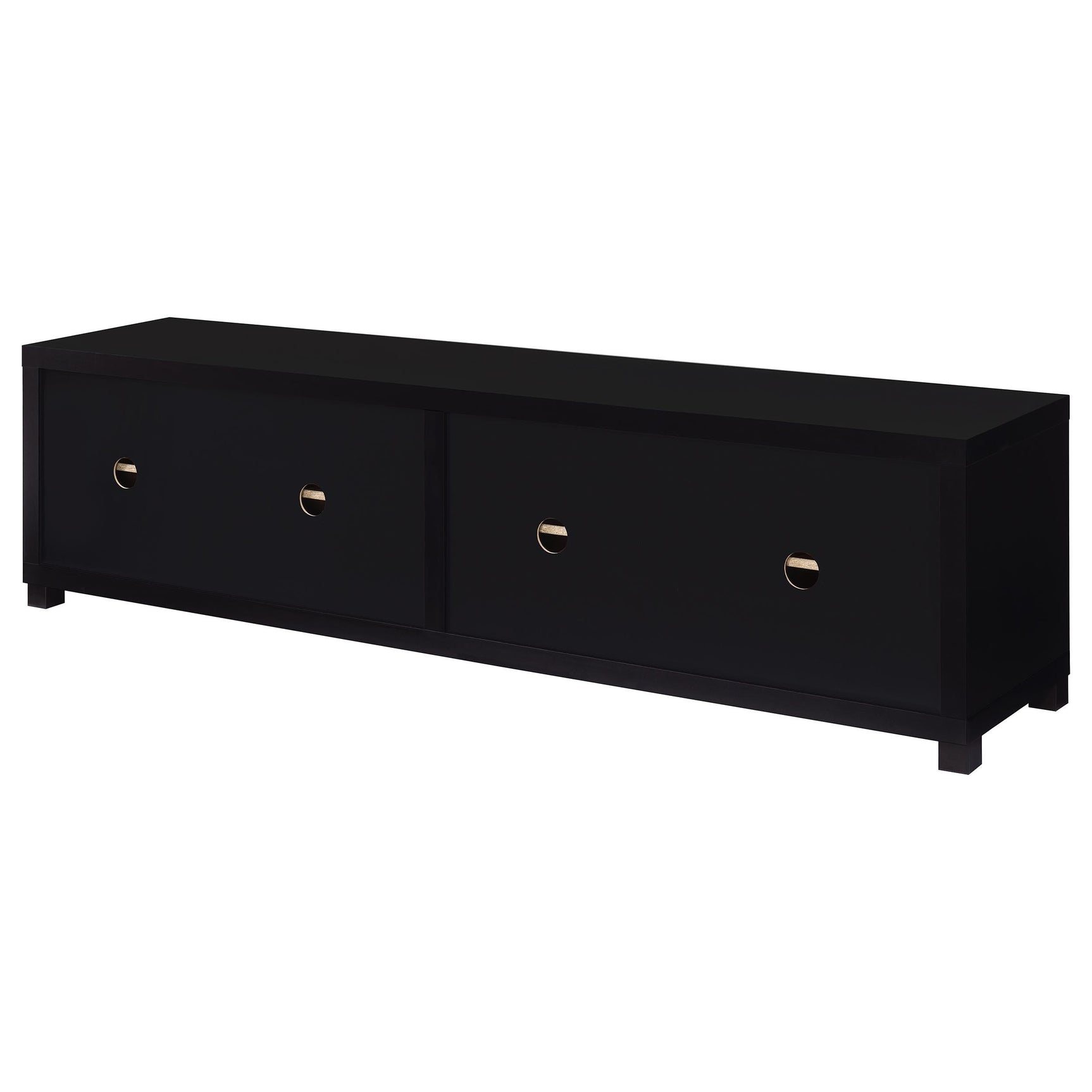 Jupiter Entertainment Center black 3-piece set with 79-inch TV stand front view
