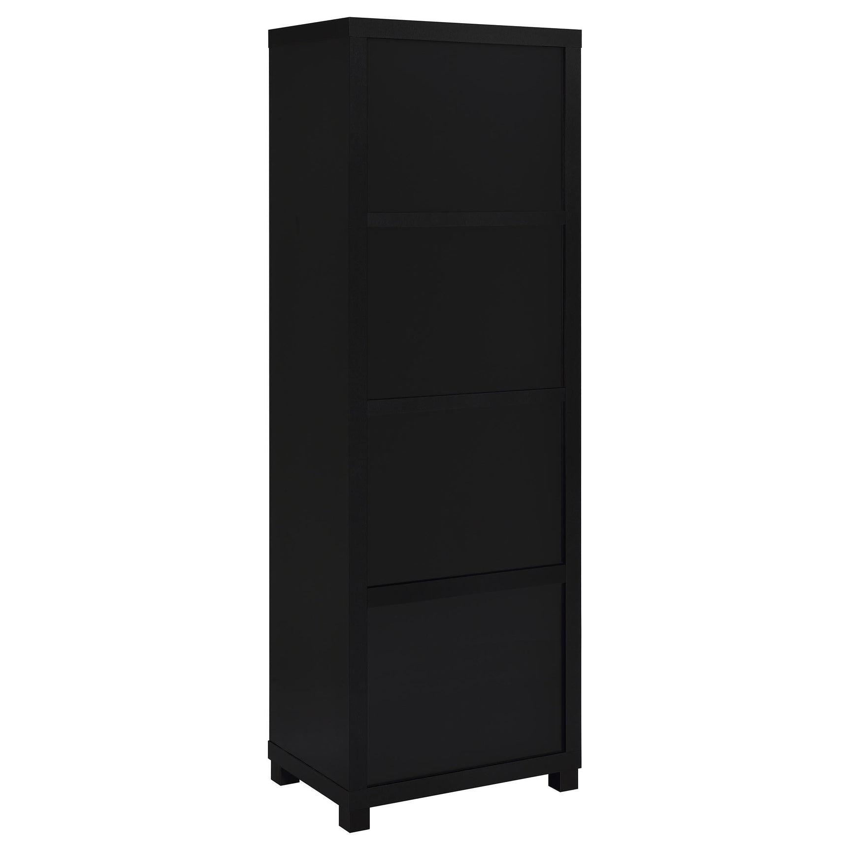 Jupiter Entertainment Center black 3-piece set with 79-inch TV stand front view