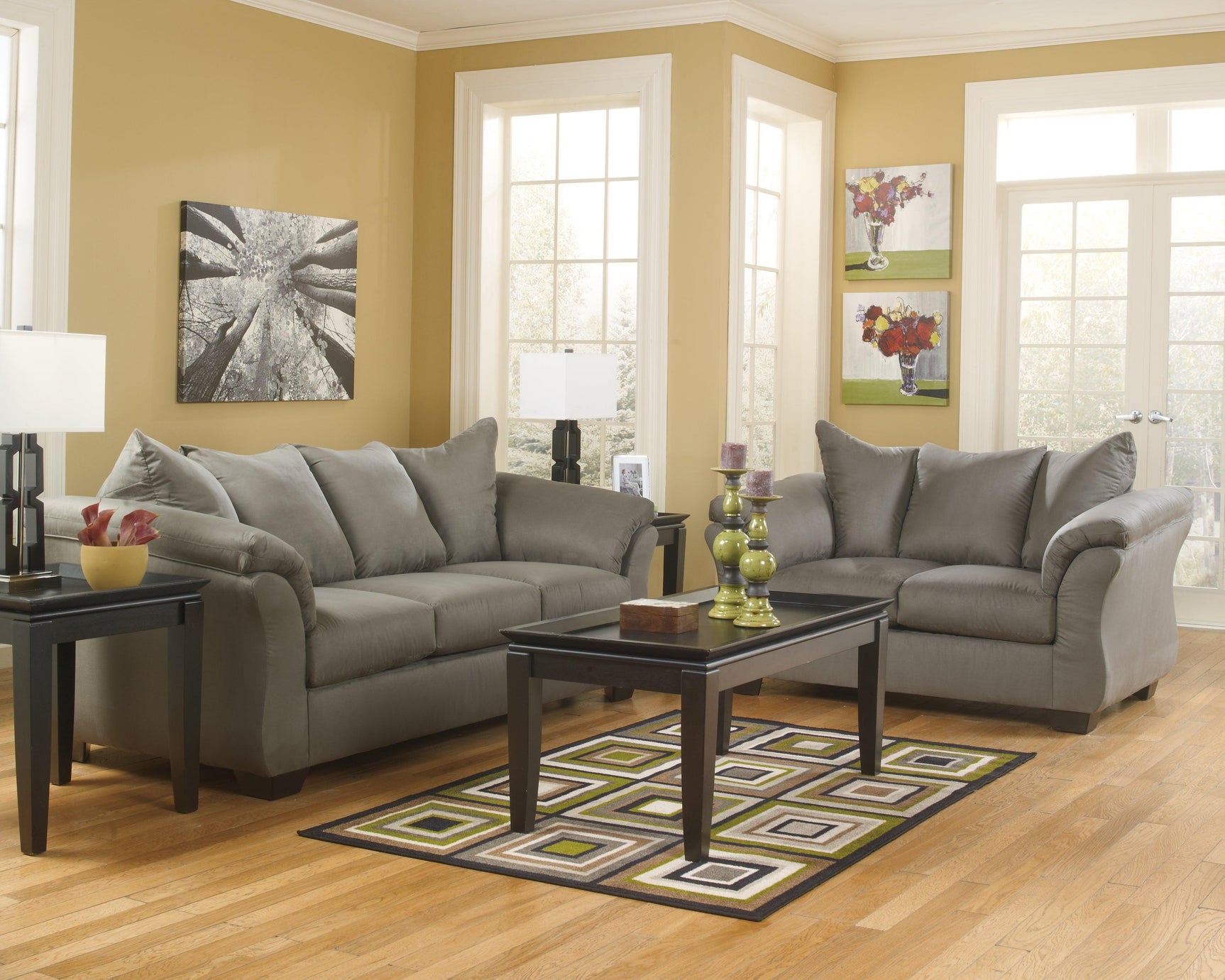 Side close-up of sofa arm