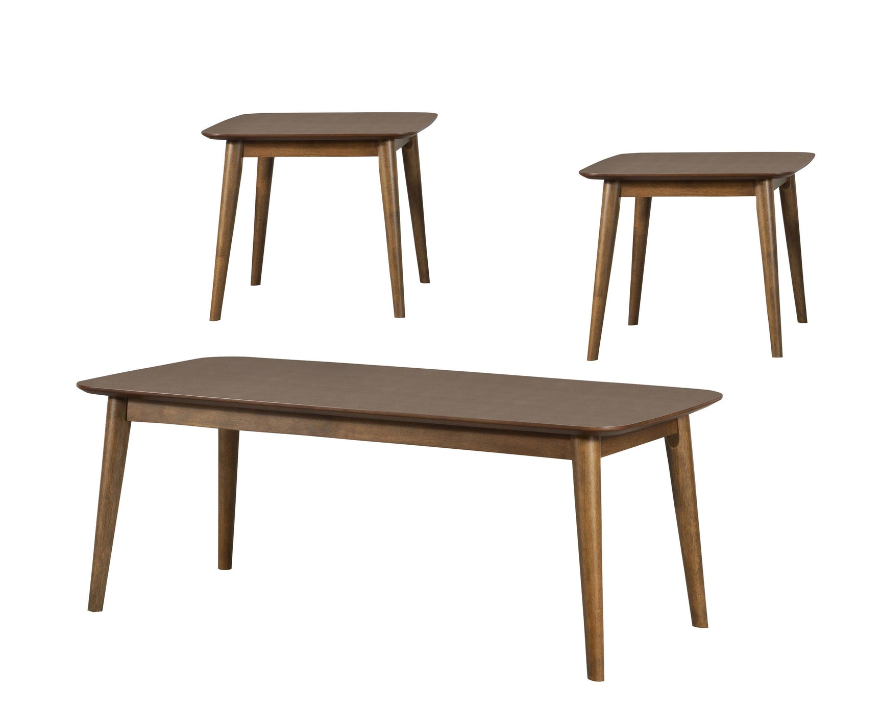 Radley end table natural walnut showing tapered legs and top surface