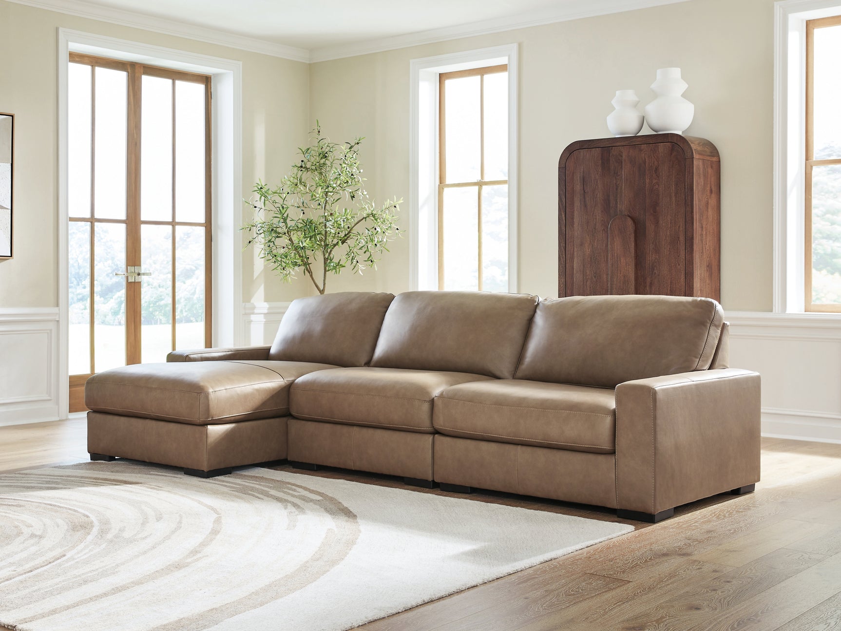 Room environment shot with Veronella Sahara 3-piece sectional and chaise