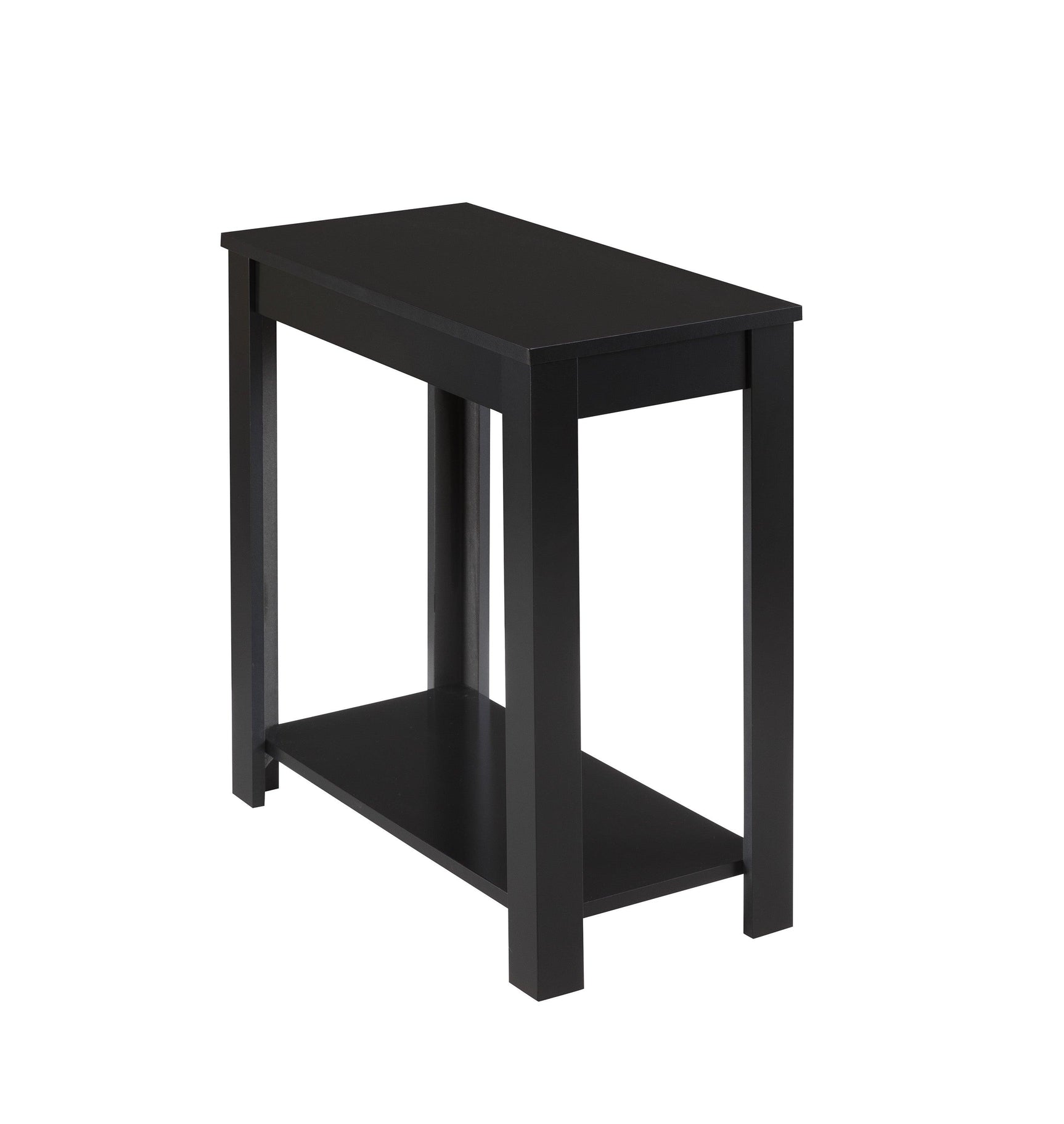 Pierce Black Chairside Coffee Table black finish side view