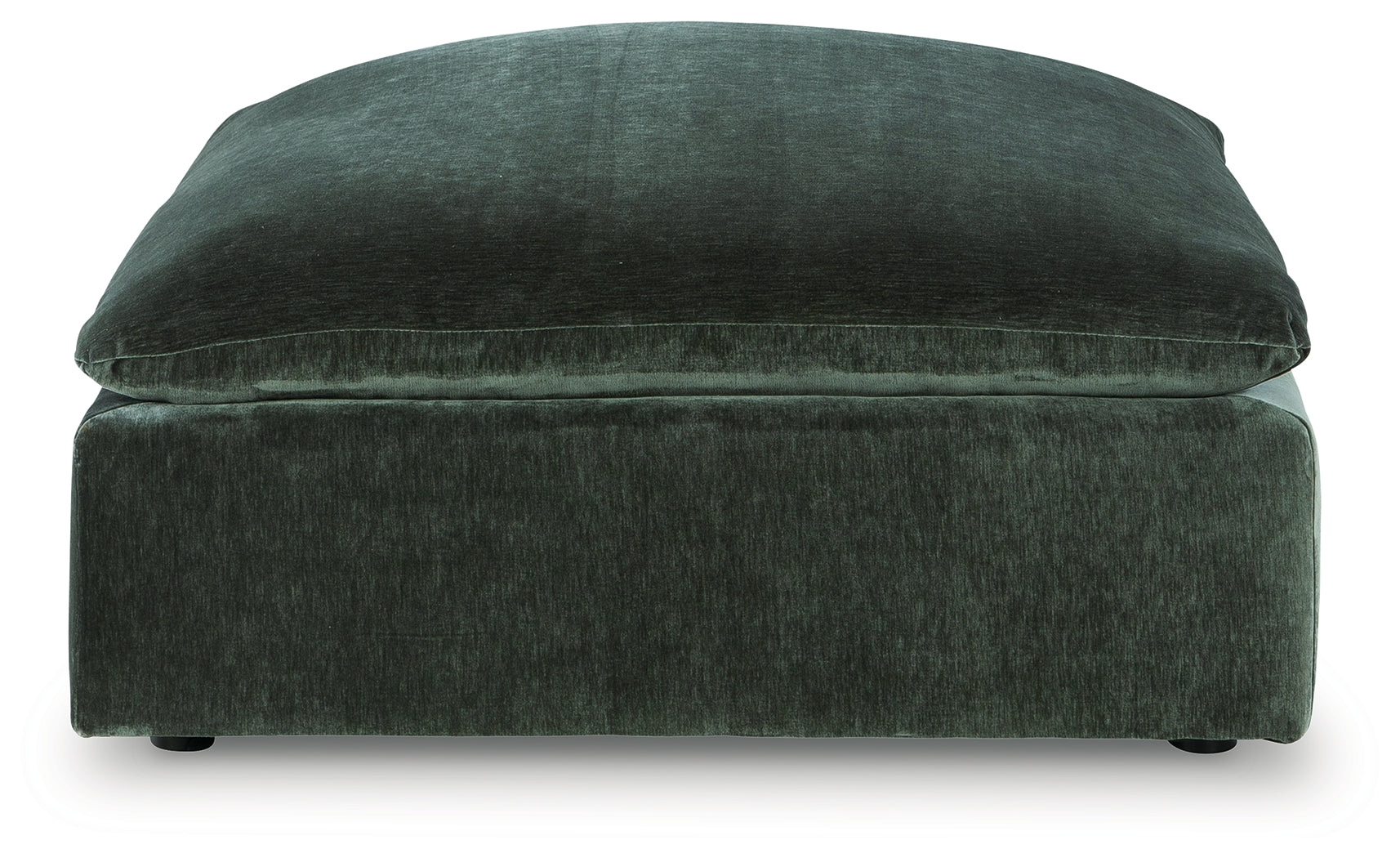Carriage View Jade Velvet Oversized Accent Ottoman