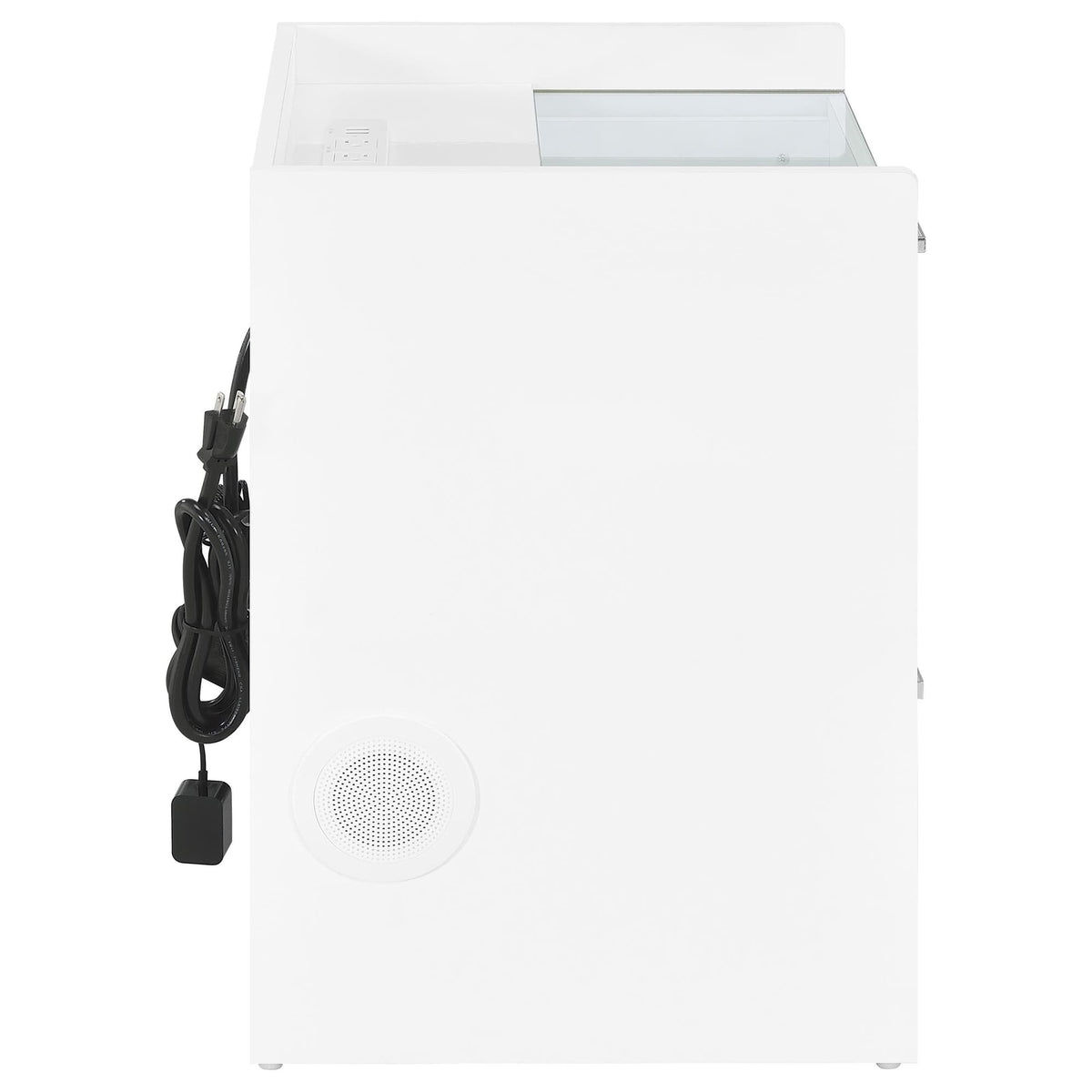 Furda White High Gloss 2-Drawer LED Nightstand with Speaker — product image 8