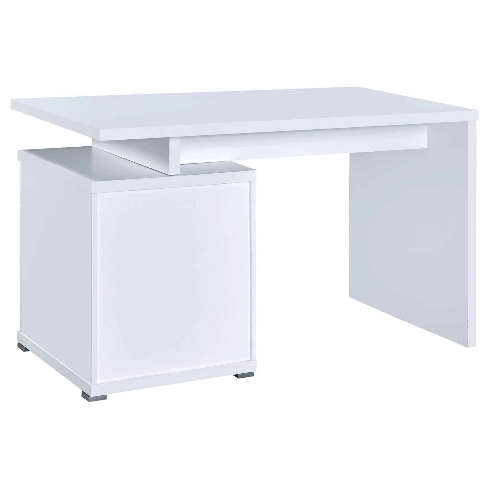 White finish detail on Irving Office Desk