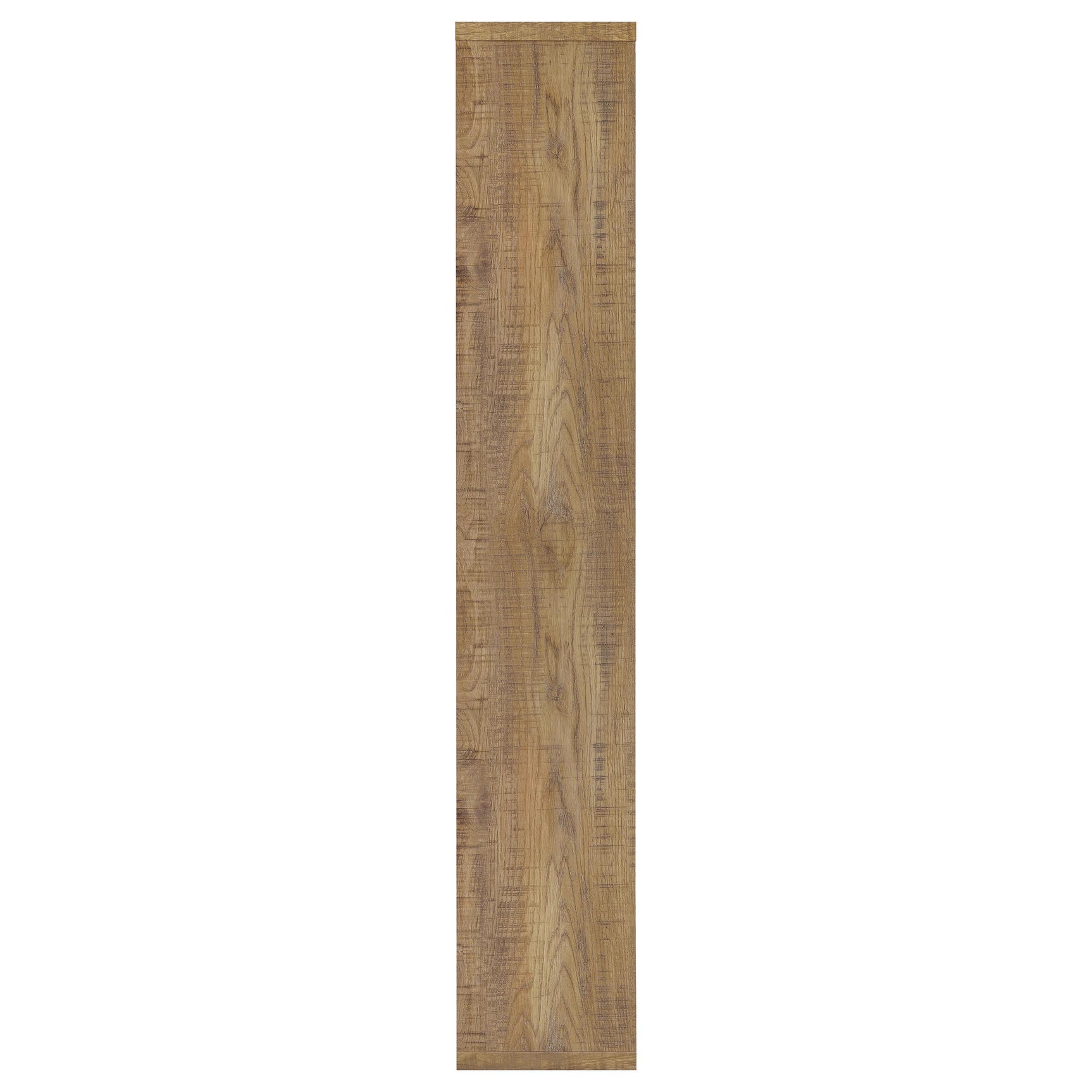 Wide shot showing full height of Theo bookshelf