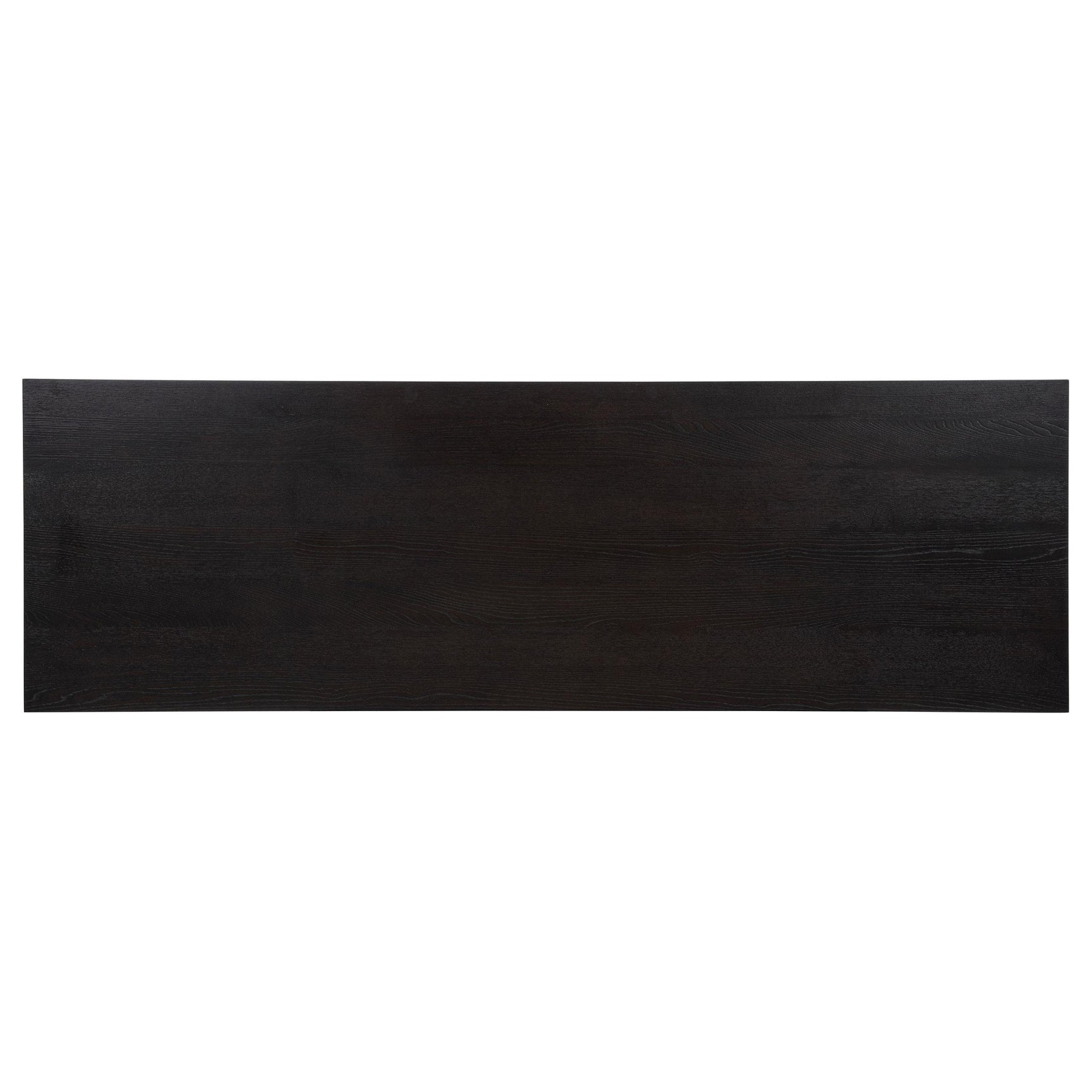 Side view of Harkes 75-inch computer desk showing adjustable shelf