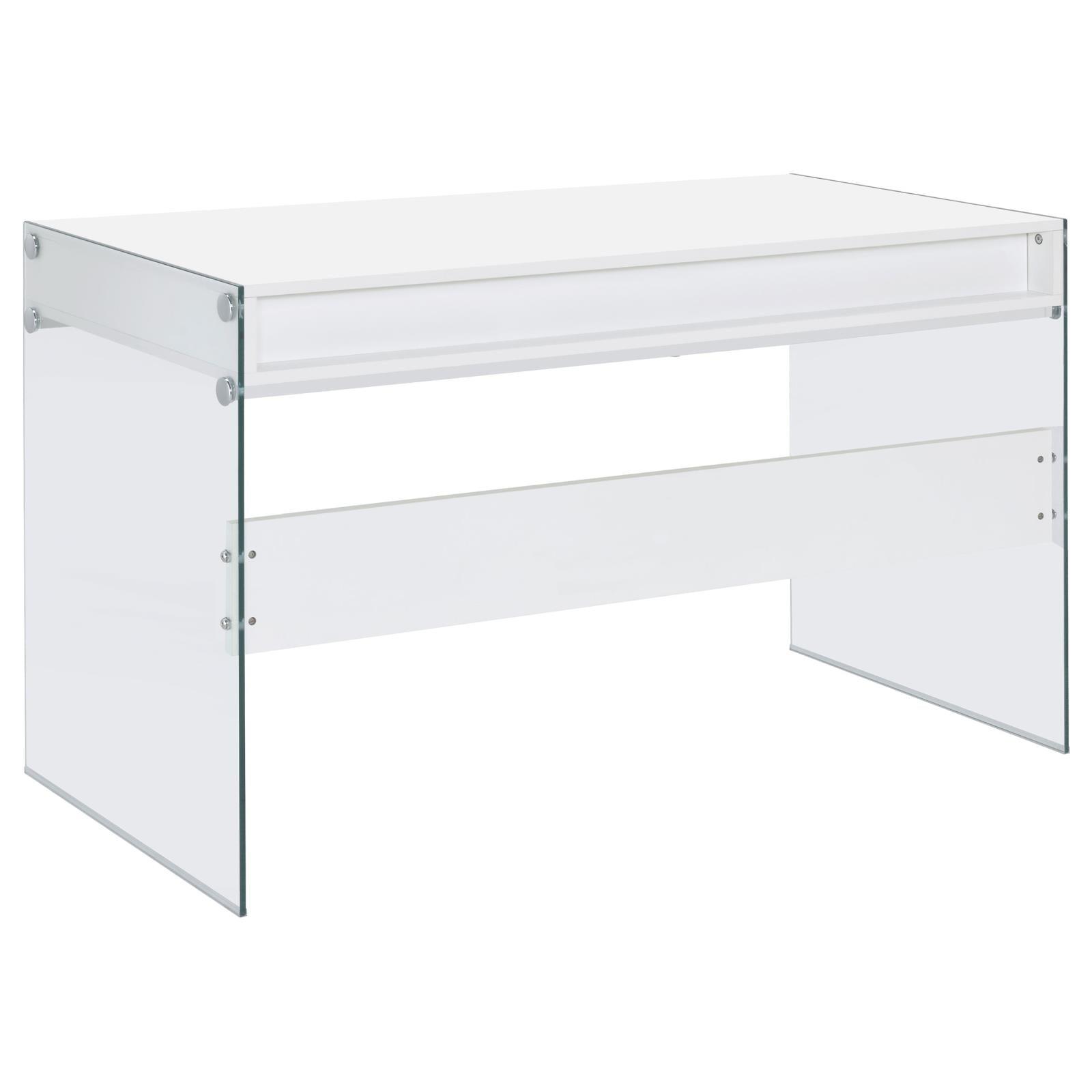 Top view of glossy white surface on Dobrev desk