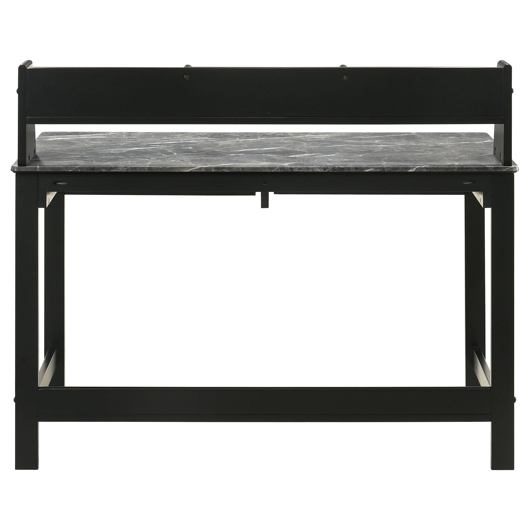 Lower shelf view of Besler Writing Desk