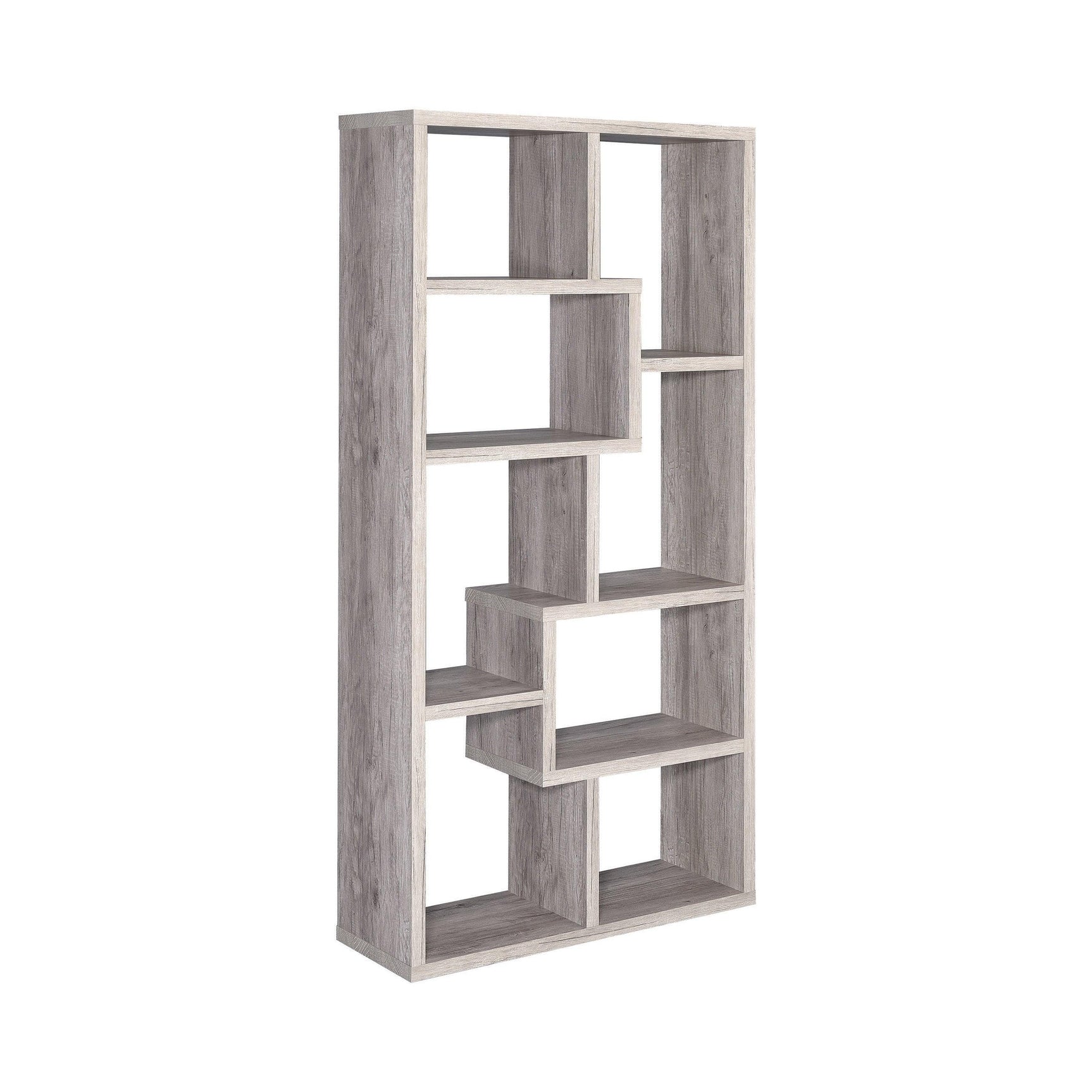 Theo Bookcase full side angle in white