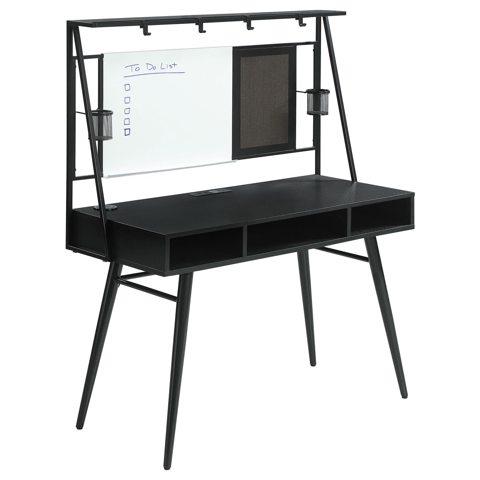 Close-up of Jessie desk metal tube legs