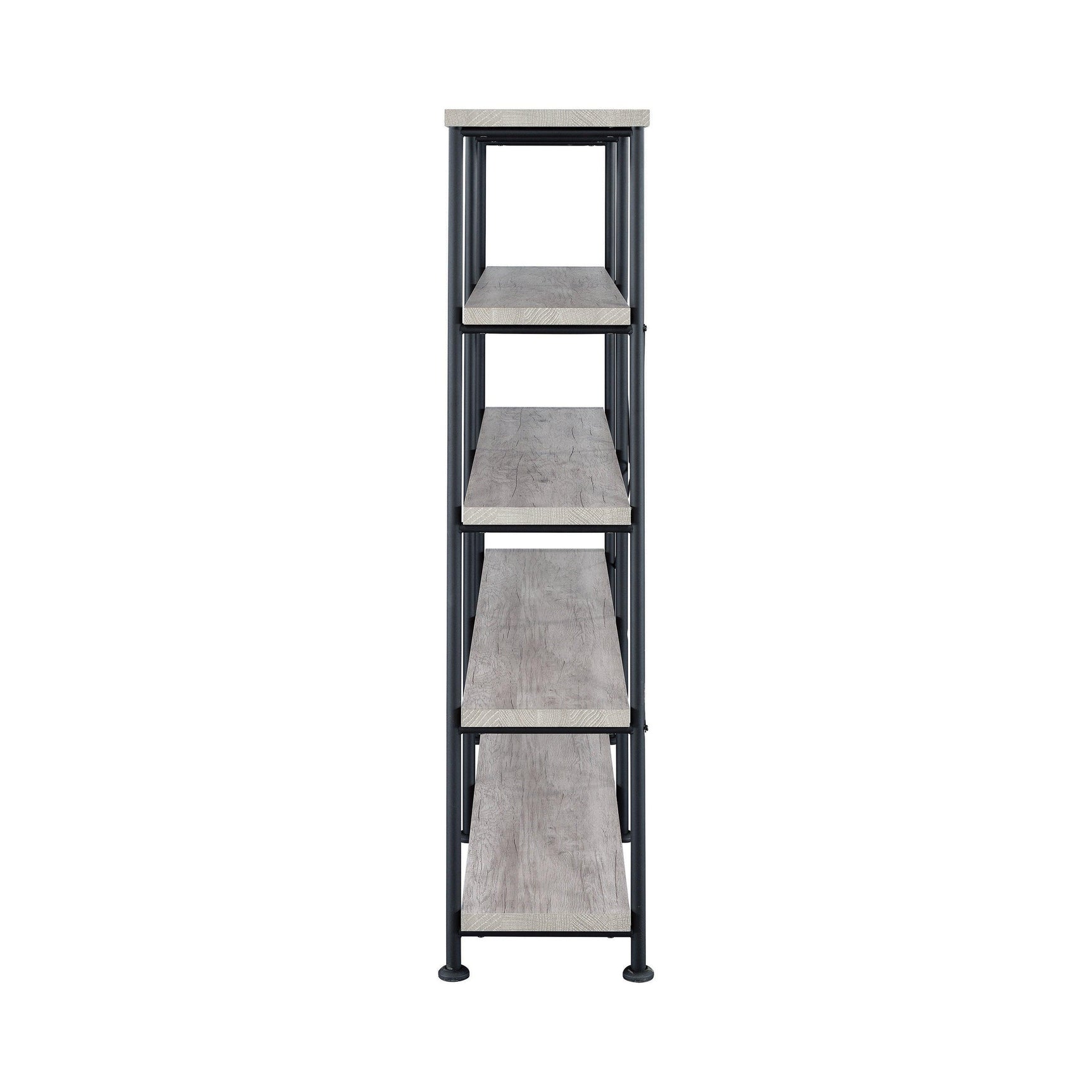 Metal frame detail on Analiese 4-Shelf Bookcase