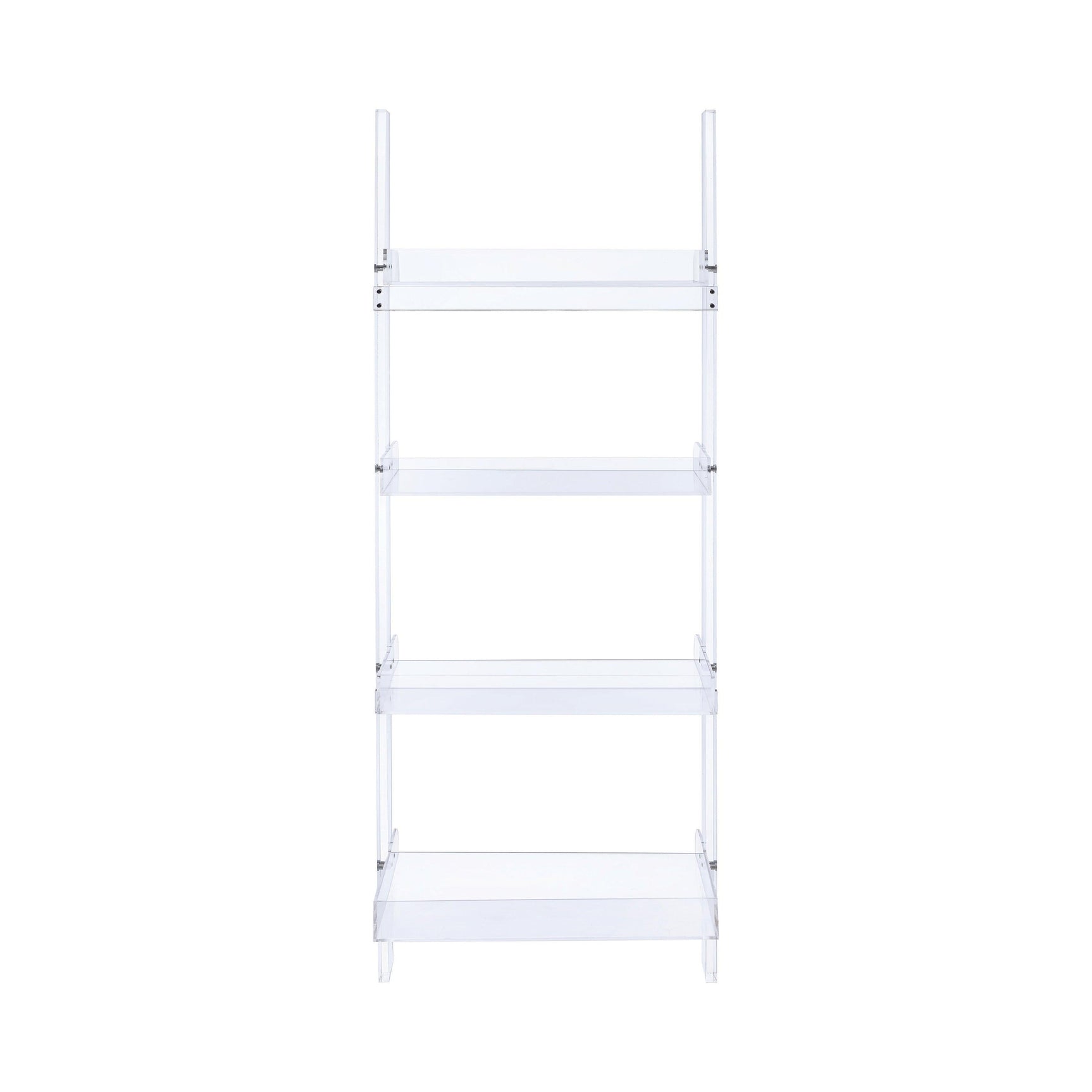 Full height view of Amaturo 4-shelf ladder bookcase