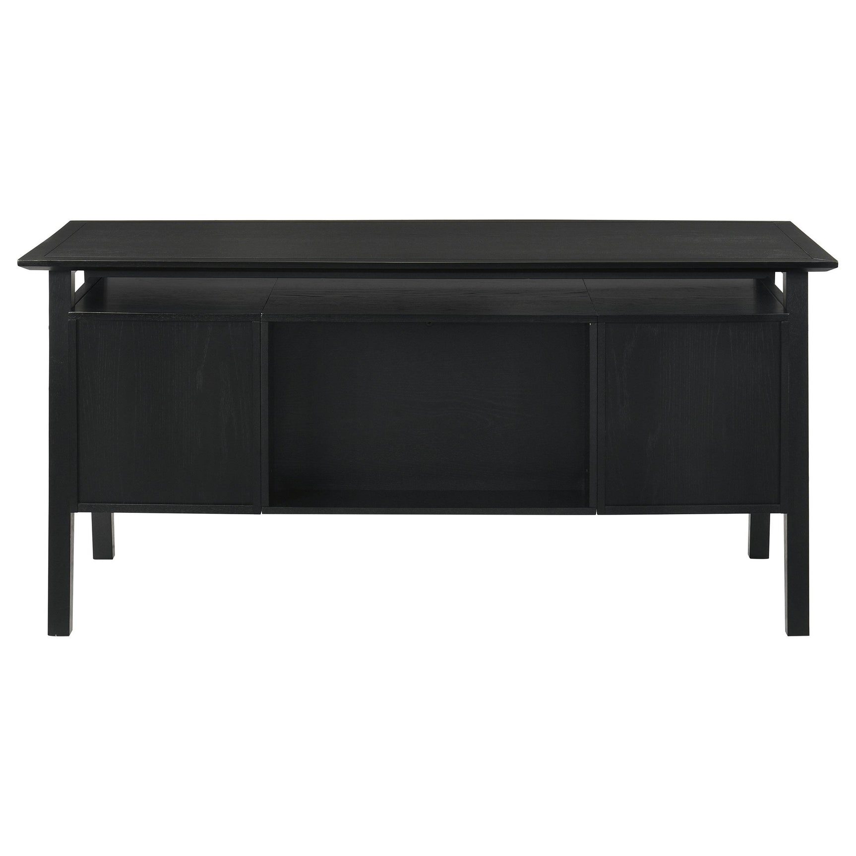 Goodson desk angle highlighting oak veneer finish