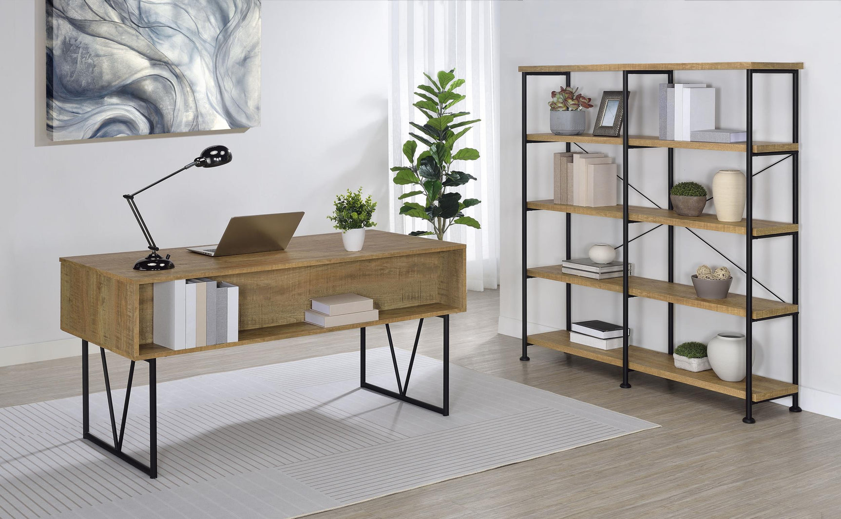 Analiese 63-inch 4-drawer Writing Desk Mango