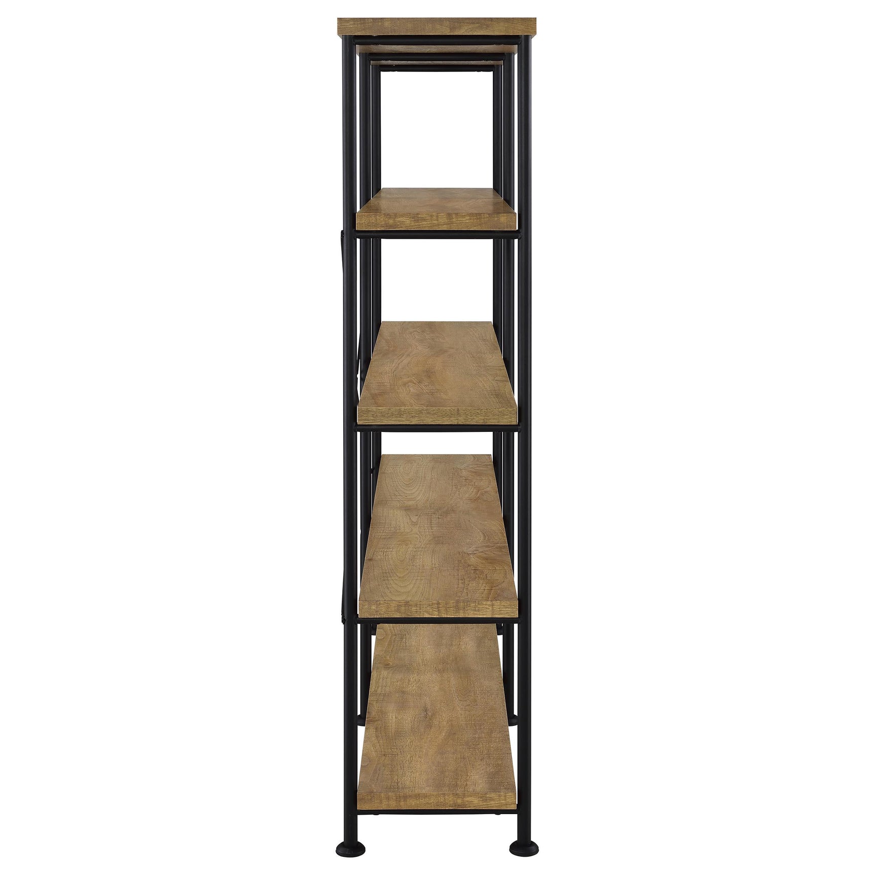 Analiese 63-inch Double Bookshelf with 4 Open Shelves in Mango Finish