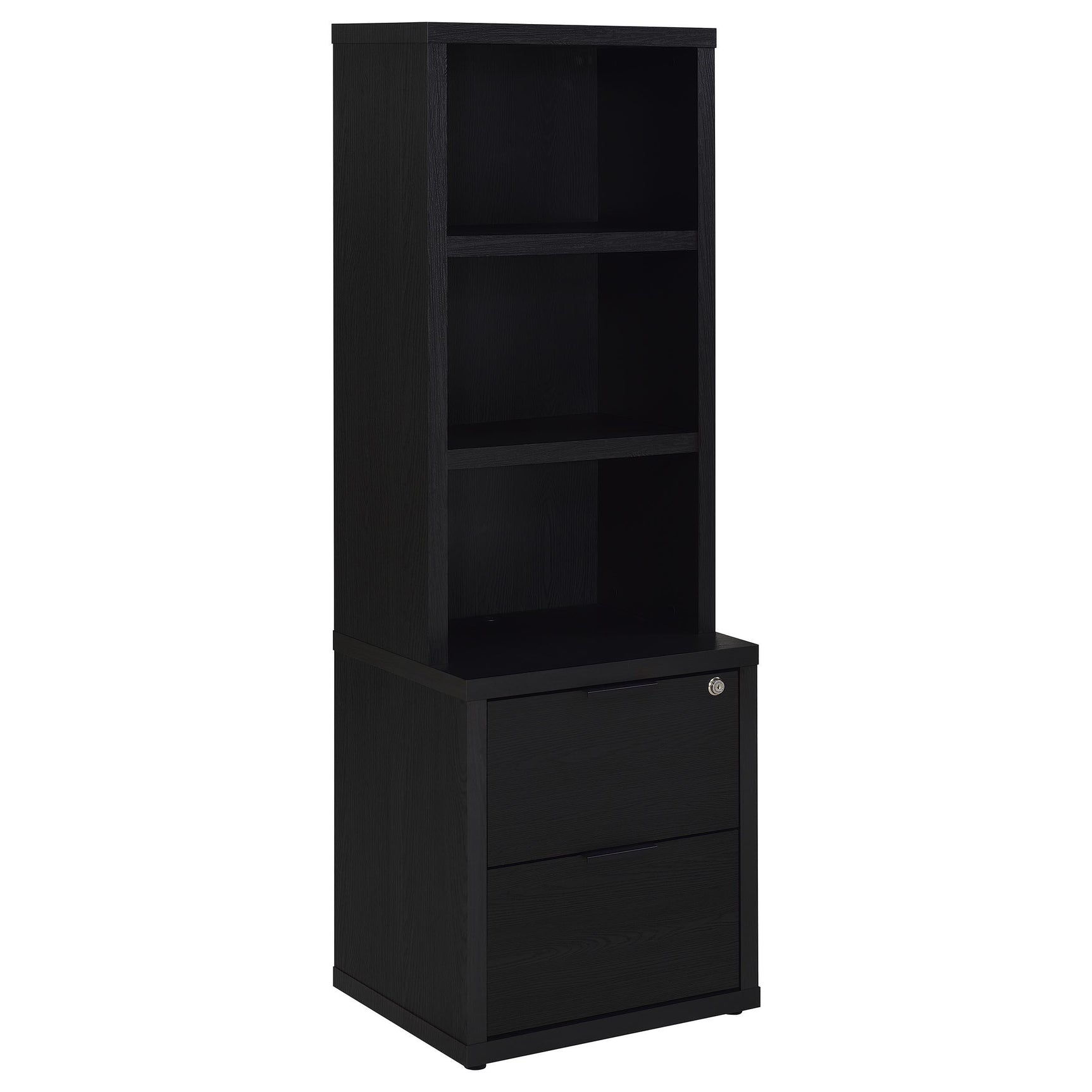 Westpark bookcase side view showing drawer