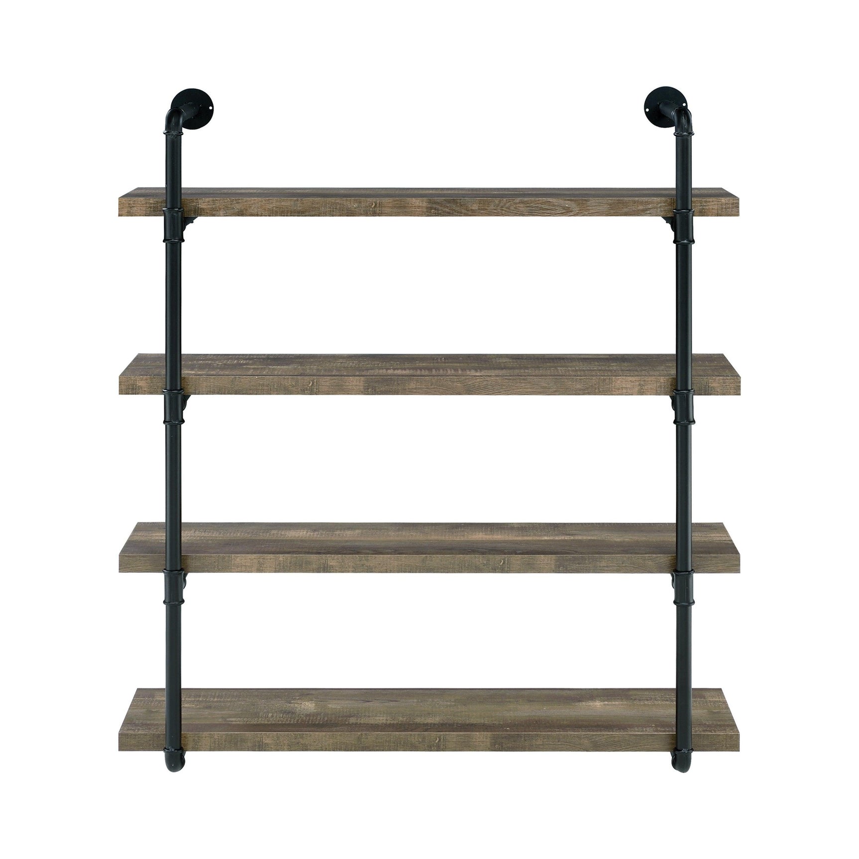Detail of rustic oak shelf surface